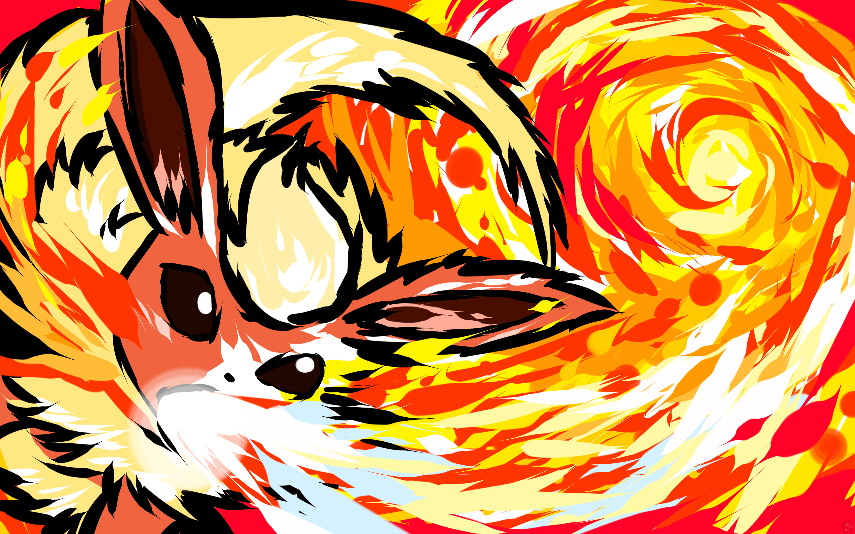 2880x1800 Flareon. Fire Spin, Desktop