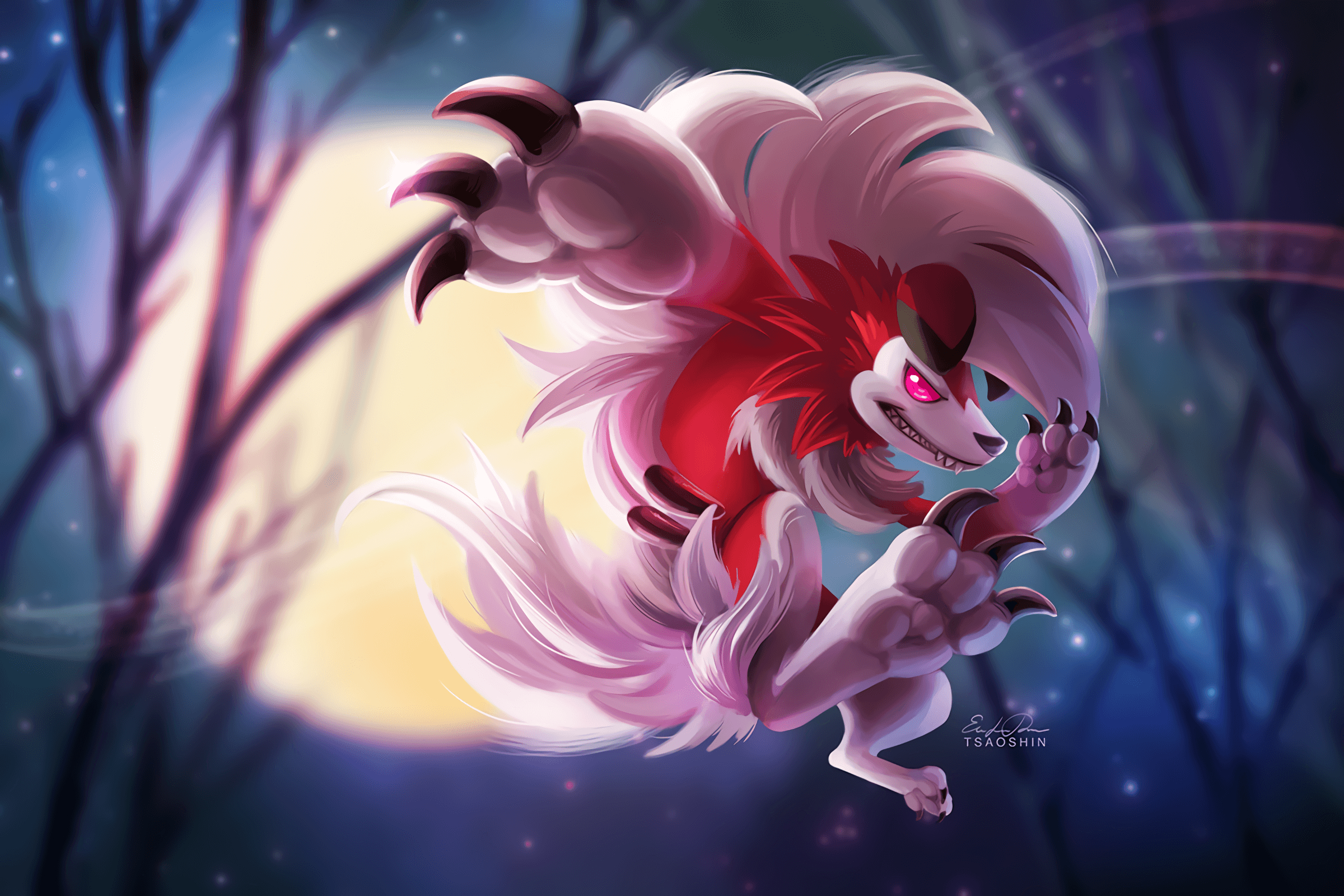 2400x1600 Lycanroc Midnight Form Full HD Wallpaper and Background, Desktop