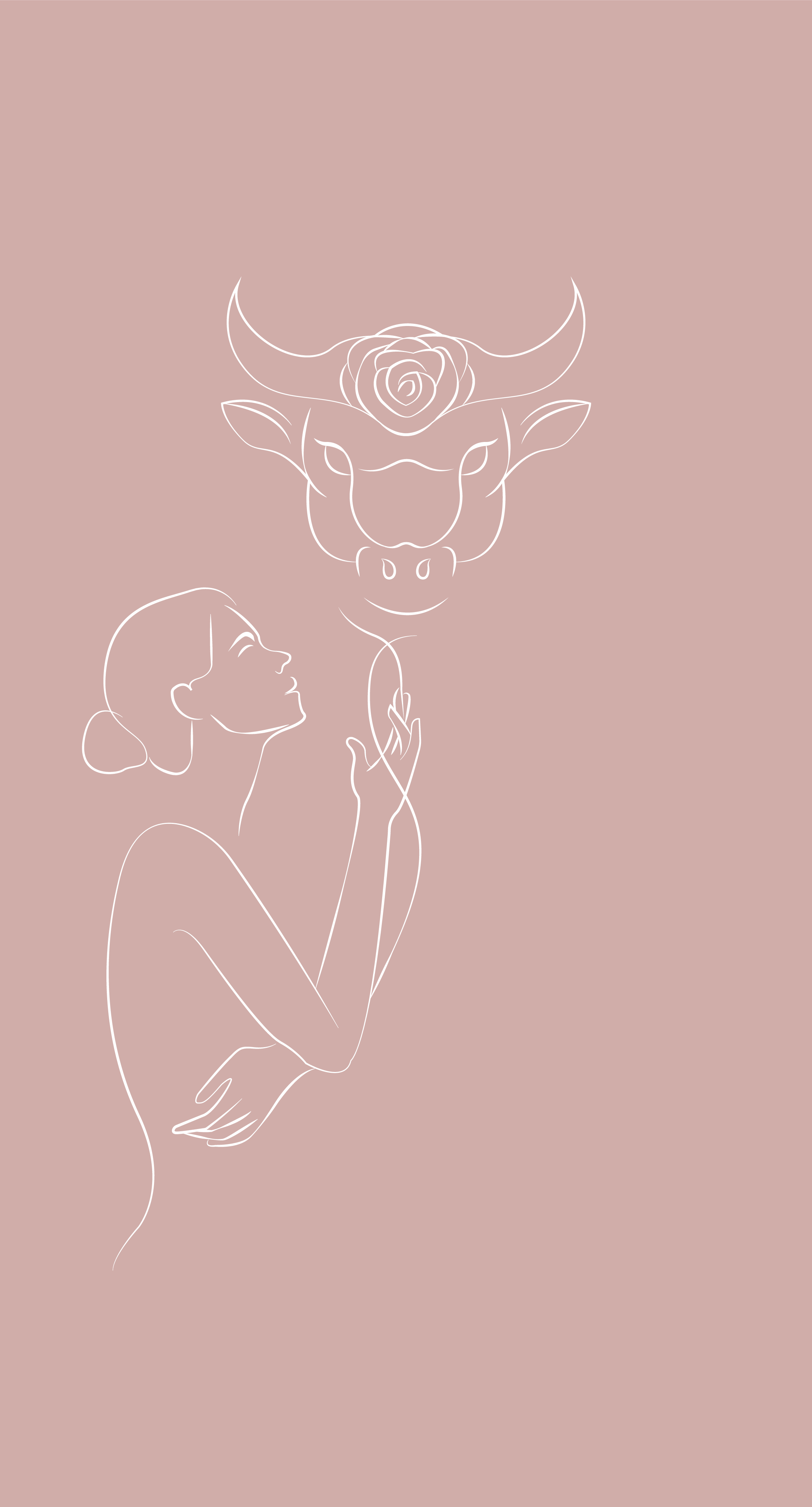 2220x4120 Taurus Zodiac Art Taurus Line Art Drawing Astrology Home. Etsy. Taurus wallpaper, Taurus art, Zodiac art, Phone