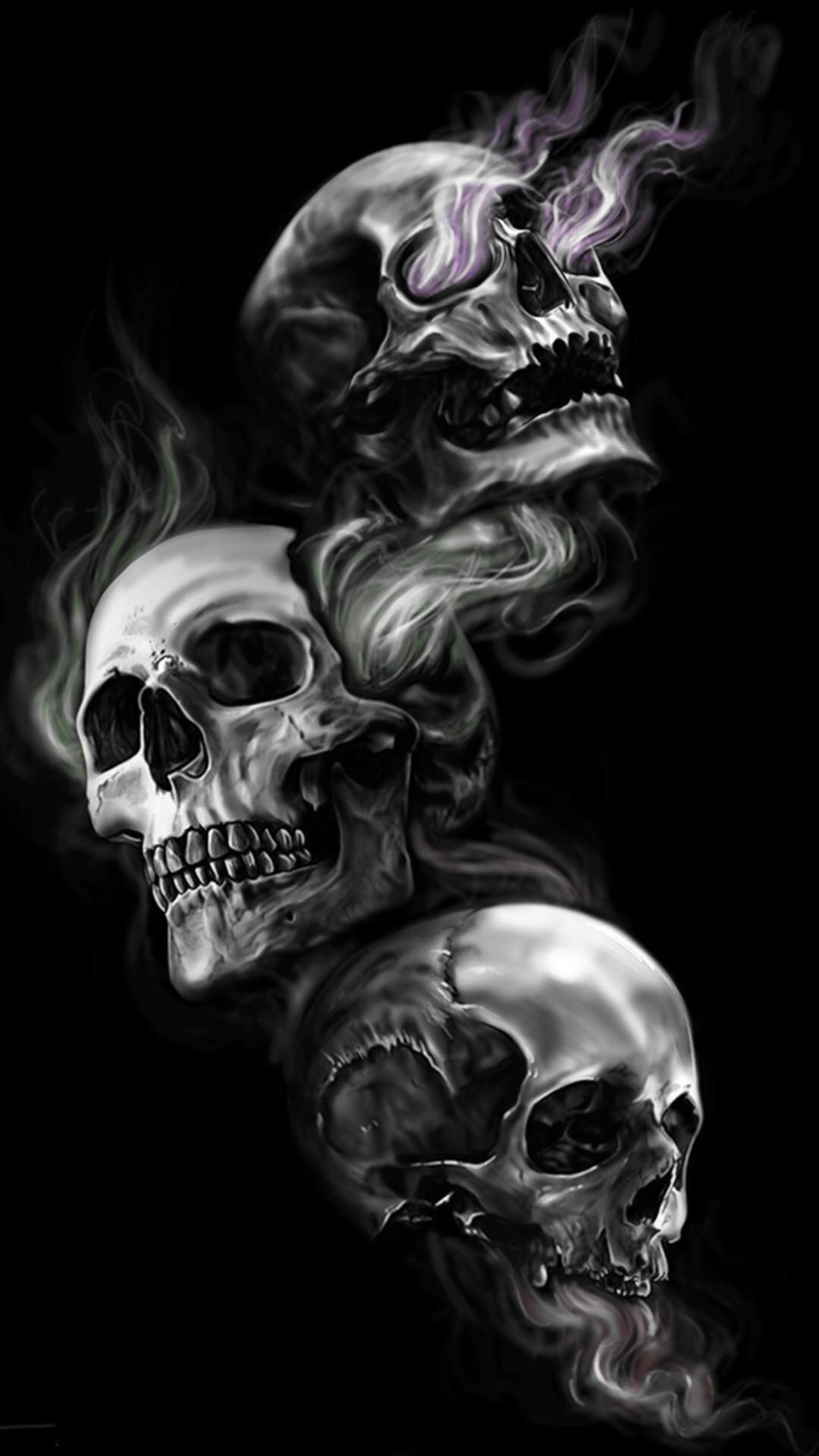 1080x1920 Badass Skull Wallpaper, Phone