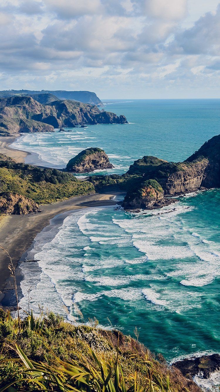 750x1340 Sea Ocean View Water New Zealand Nature. View Wallpaper, Phone