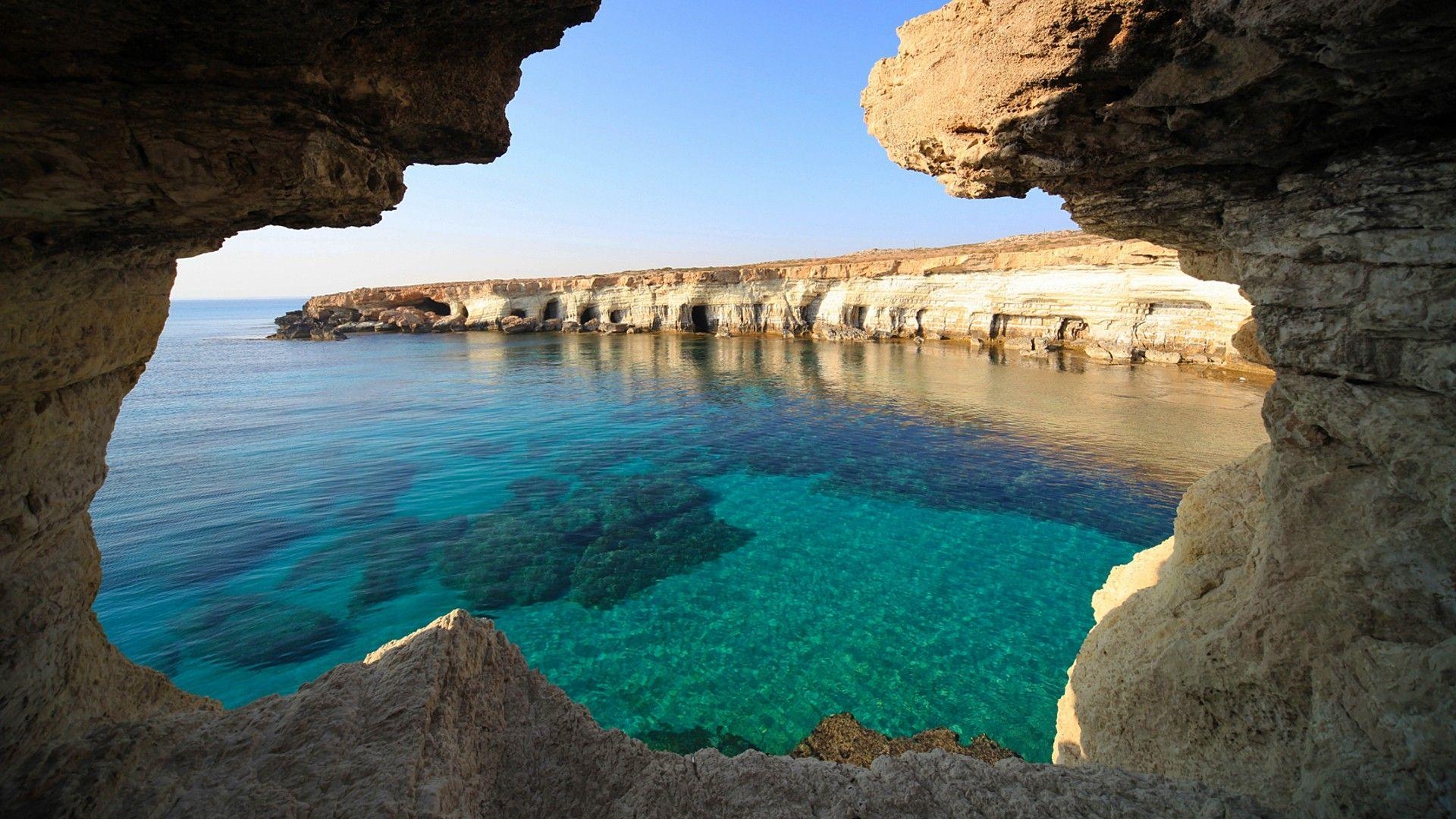 1920x1080 Ocean: Nice Ocean View Mediterranean Greek Holiday Cyprus Sea, Desktop