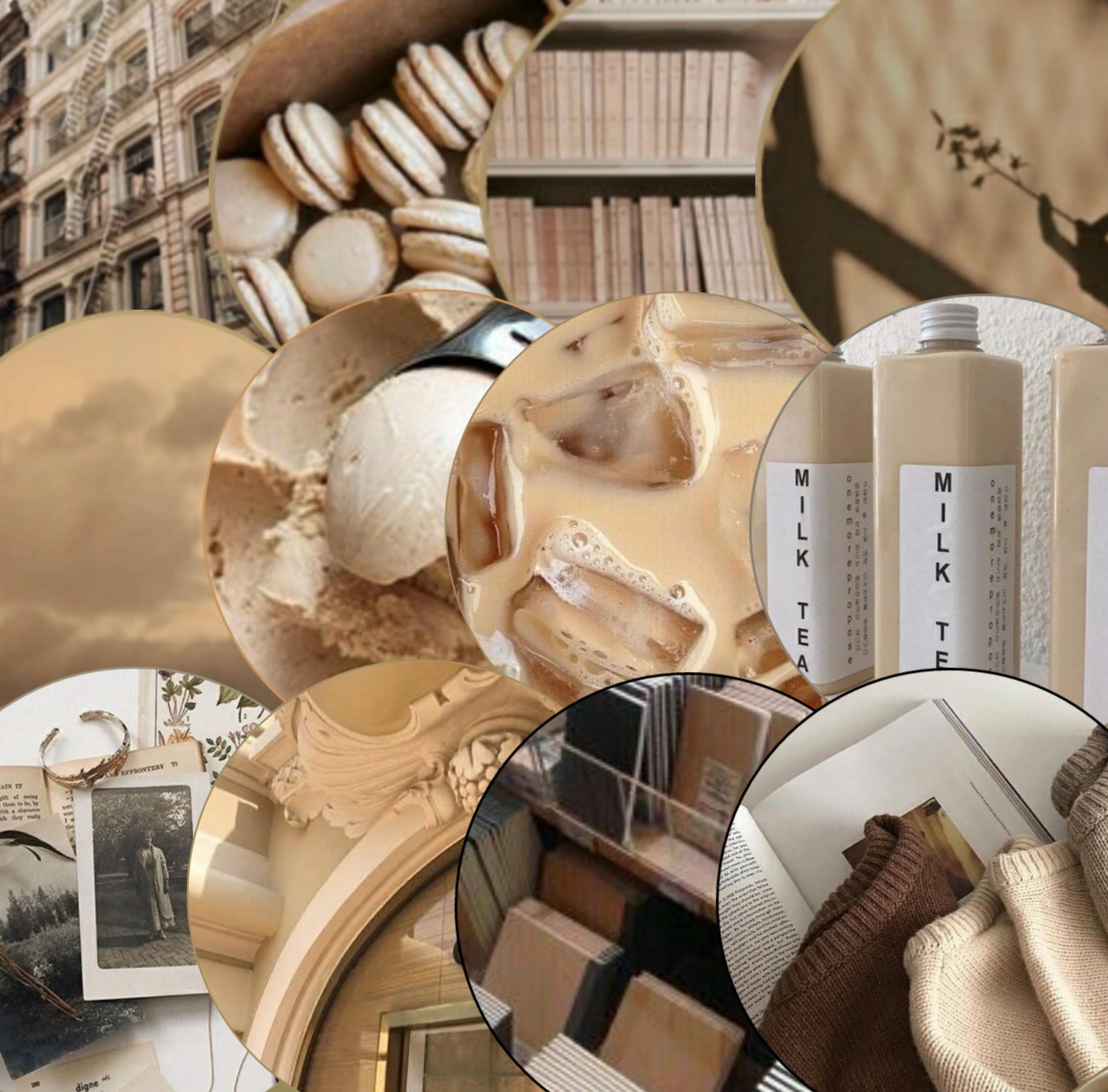 2270x2230 freetoedit beigeaesthetic beige aesthetic stickercollag, Desktop