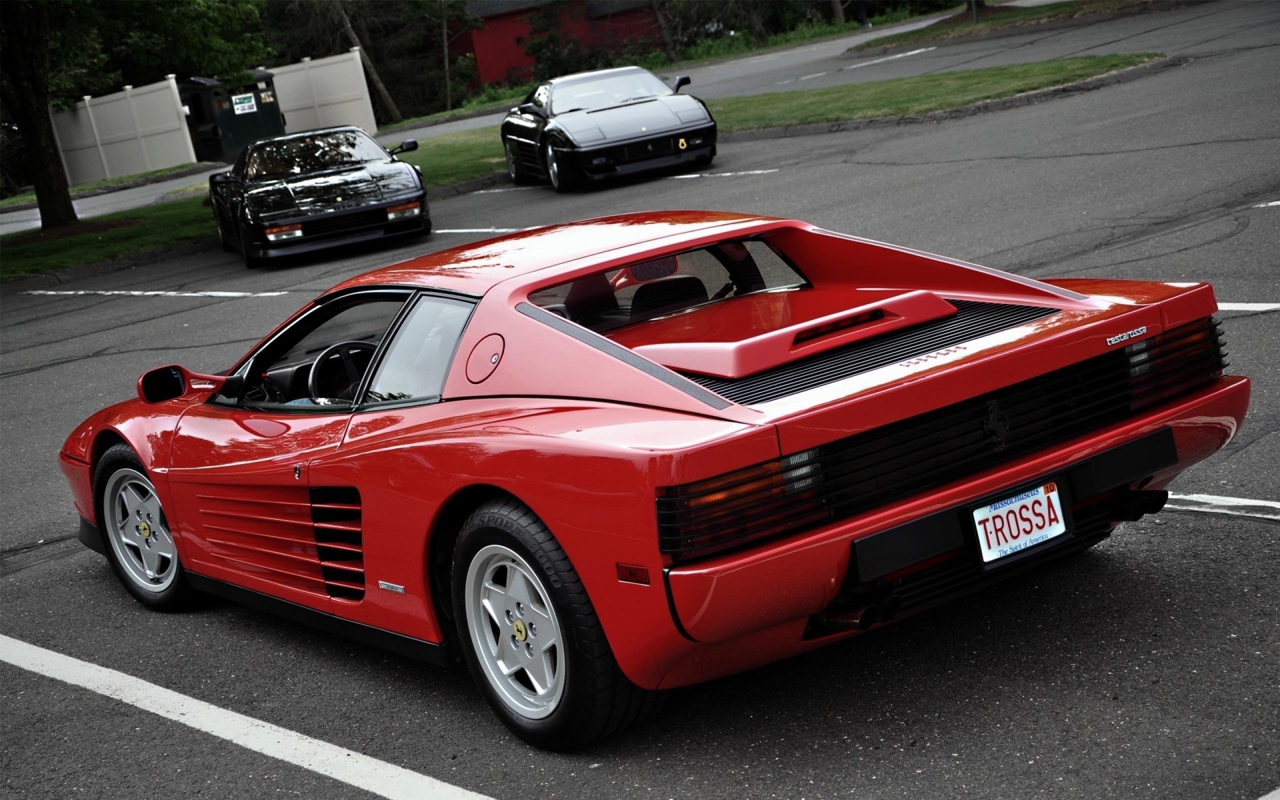 2560x1600 Wallpaper Ferrari Testarossa, Vehicle, SuperCar, Red, Black Desktop, Desktop