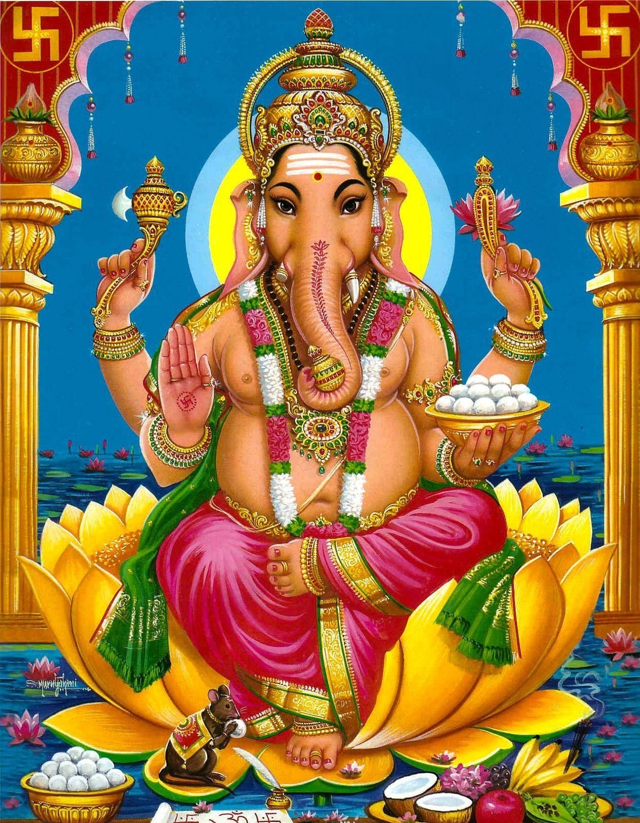 1250x1600 Vinayagar Wallpaper, Phone