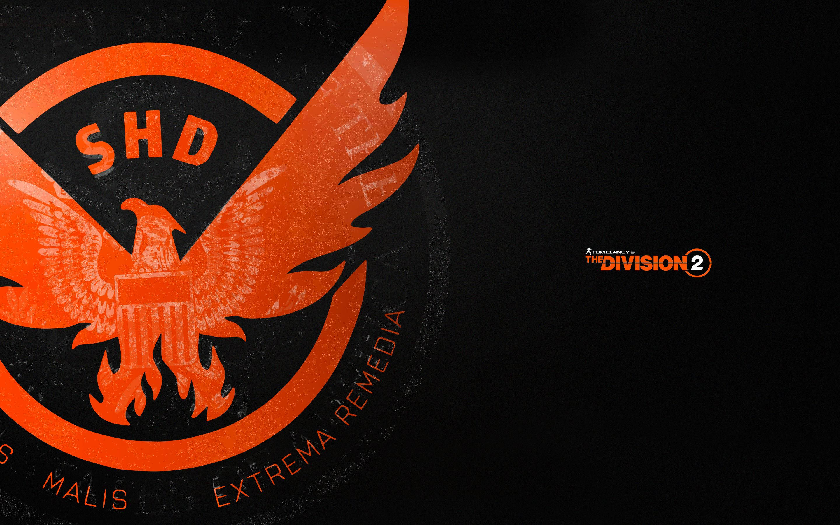 2880x1800 Download The Division 2 Logo In Black Wallpaper, Desktop