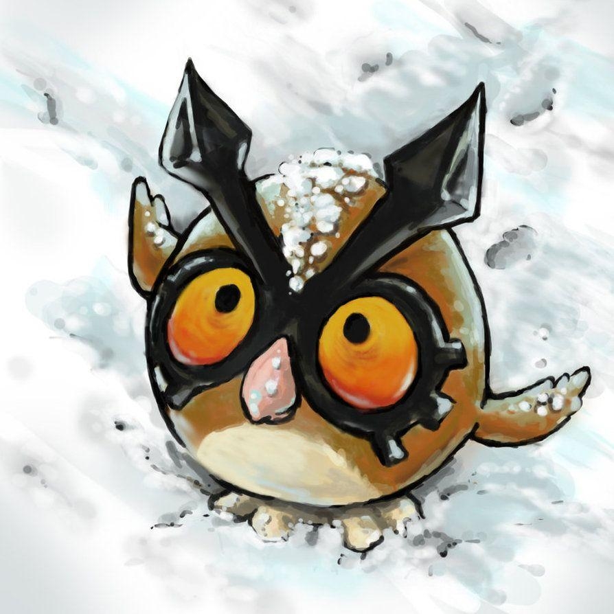 900x900 Hoothoot In The Snow By Puppy Chow, Phone