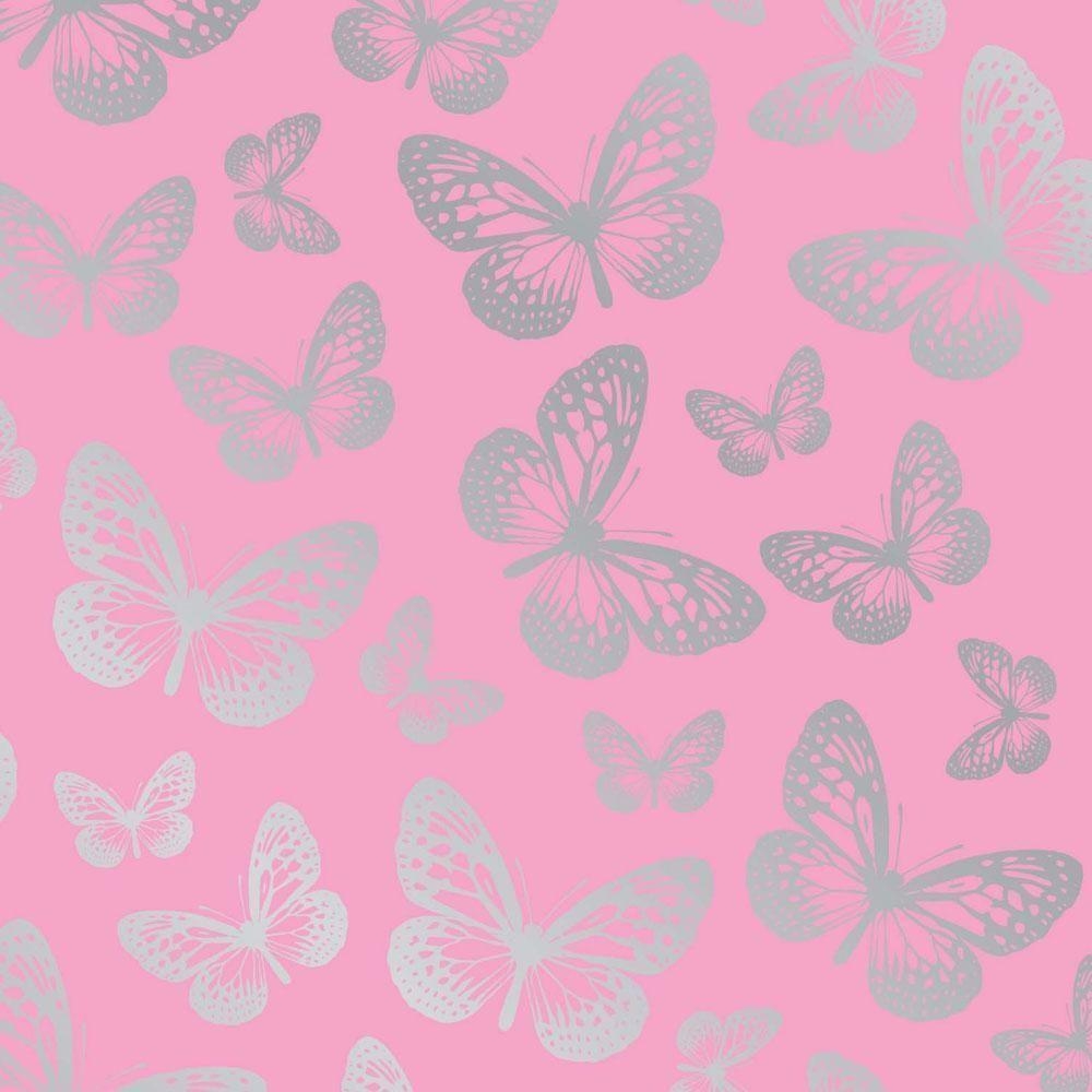 1000x1000 BUTTERFLIES WALLPAPER 10m NEW ROOM DECOR PINK BUTTERFLY. Room decor, Phone