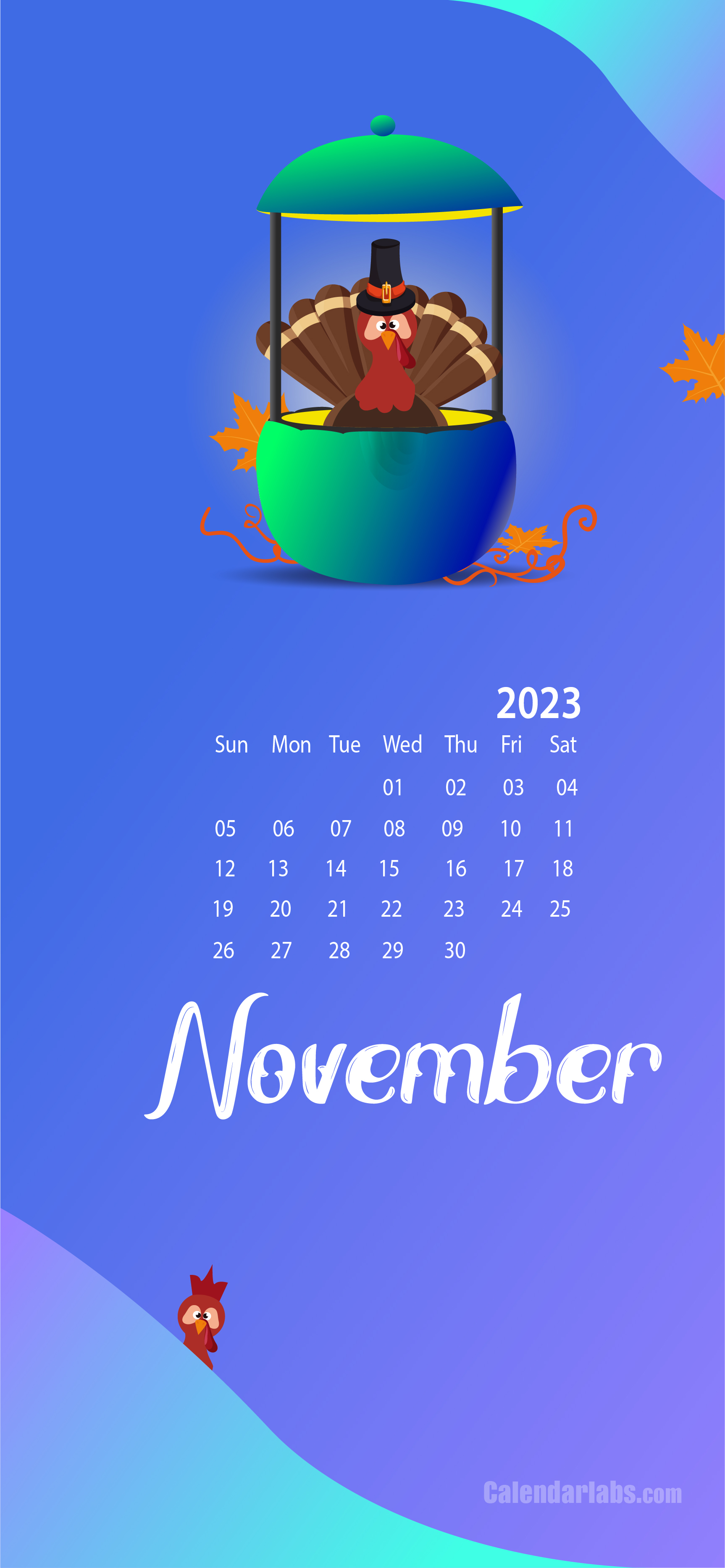 1730x3740 November 2023 Desktop Wallpaper Calendar, Phone