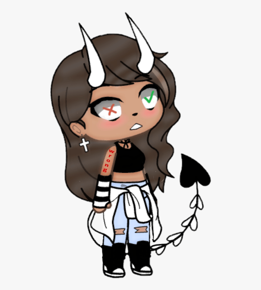 900x1000 gachalife #girl #error #wrong #right #devil #shook, Phone