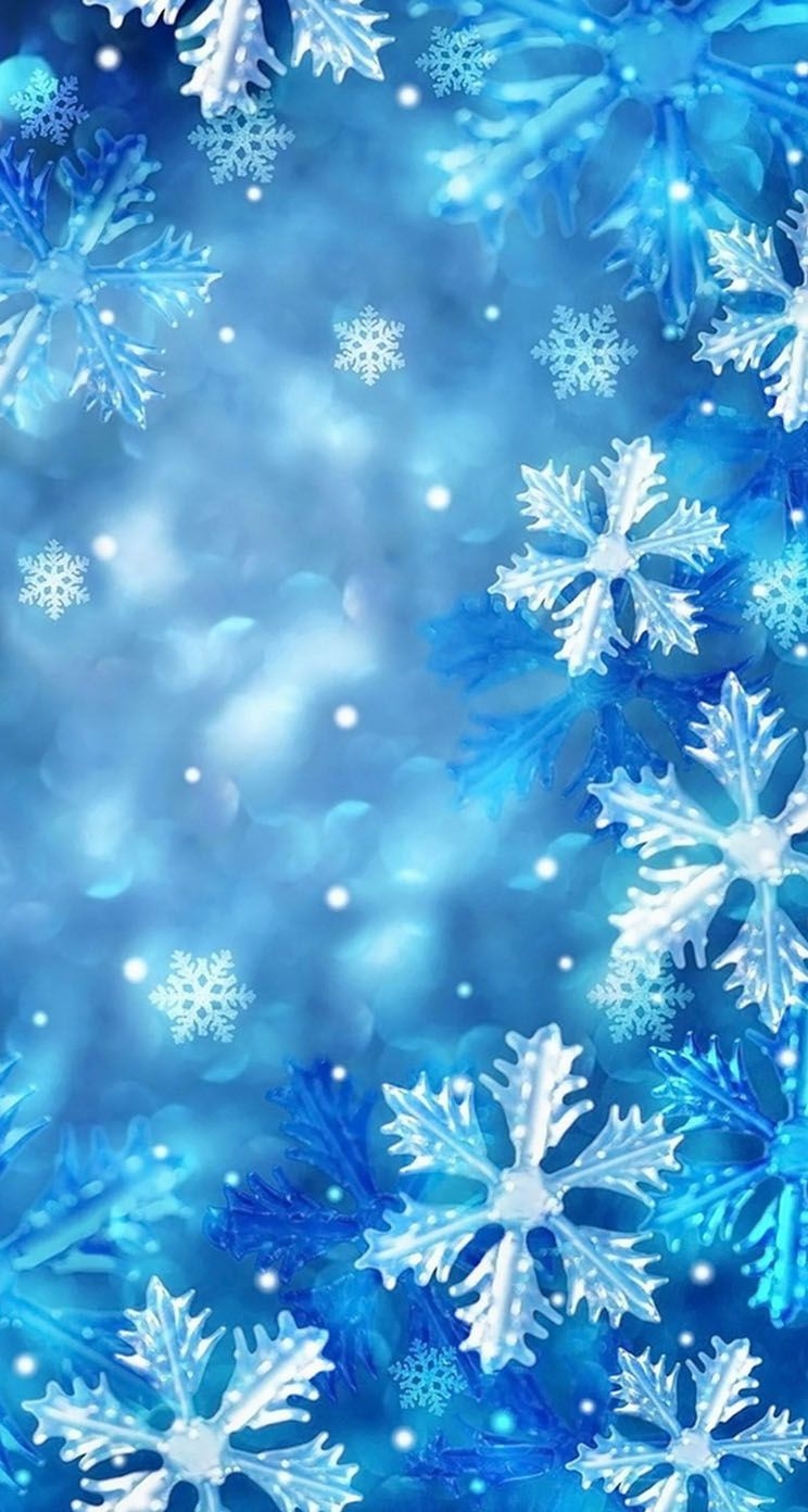 750x1400 Snowflake Wallpaper, Phone