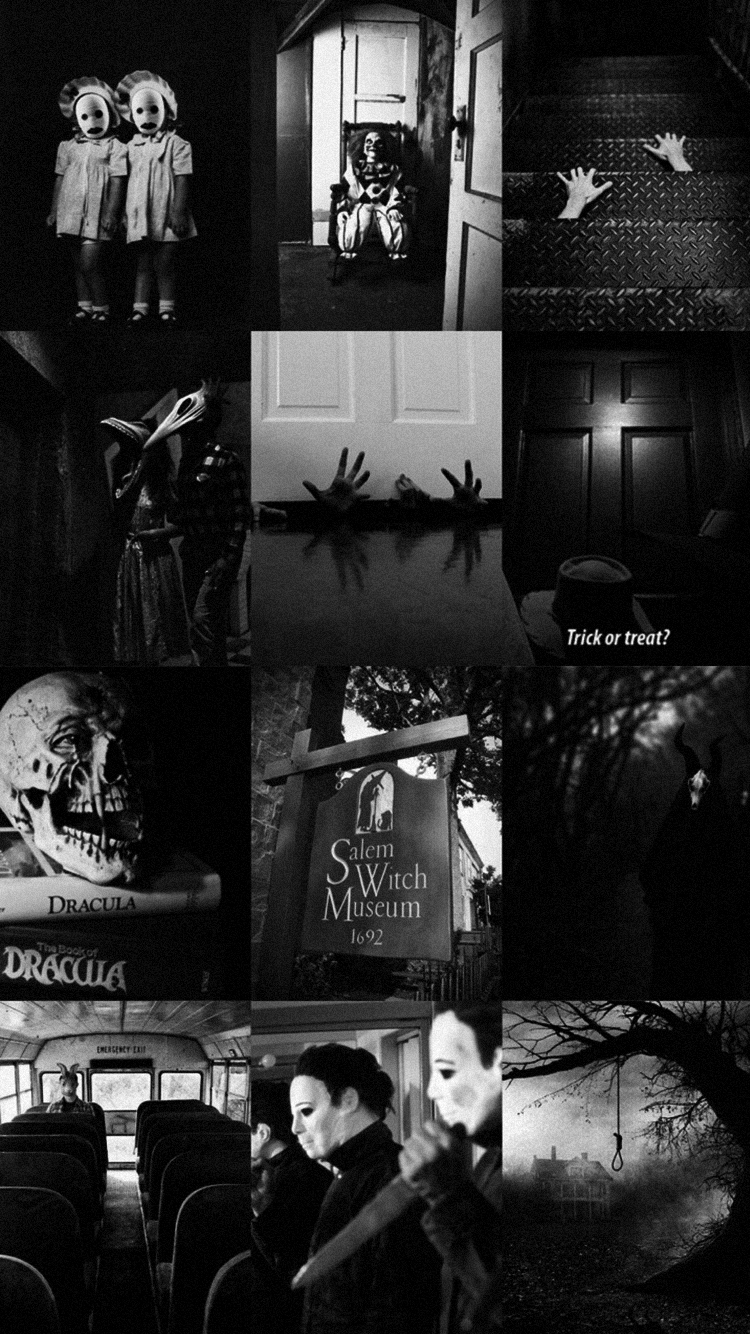 750x1340 Horror Aesthetic Wallpaper Free Horror Aesthetic Background - Black and white picture wall, Emo wallpaper, Aesthetic background, Phone