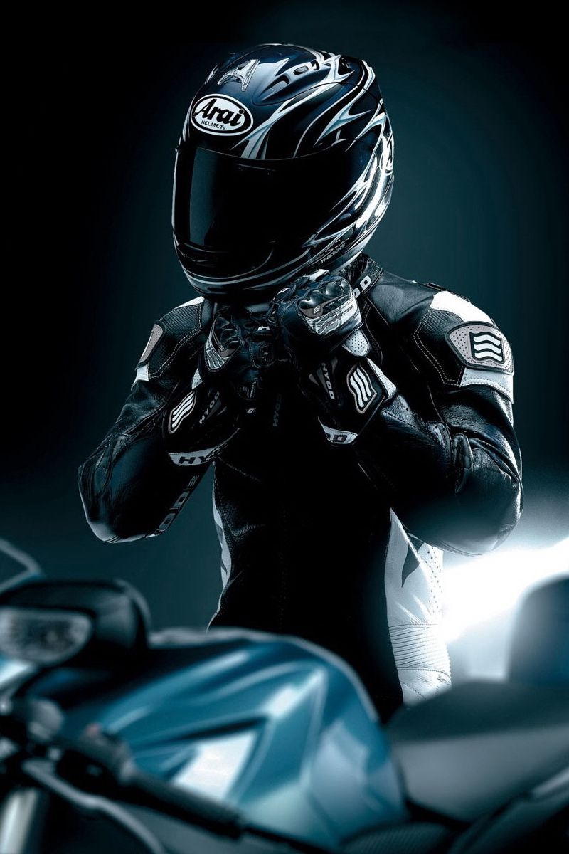 800x1200 Download Wallpaper  Racer, Black, Motorcycle, Helmet Iphone 4s 4 For Parallax HD Background, Phone