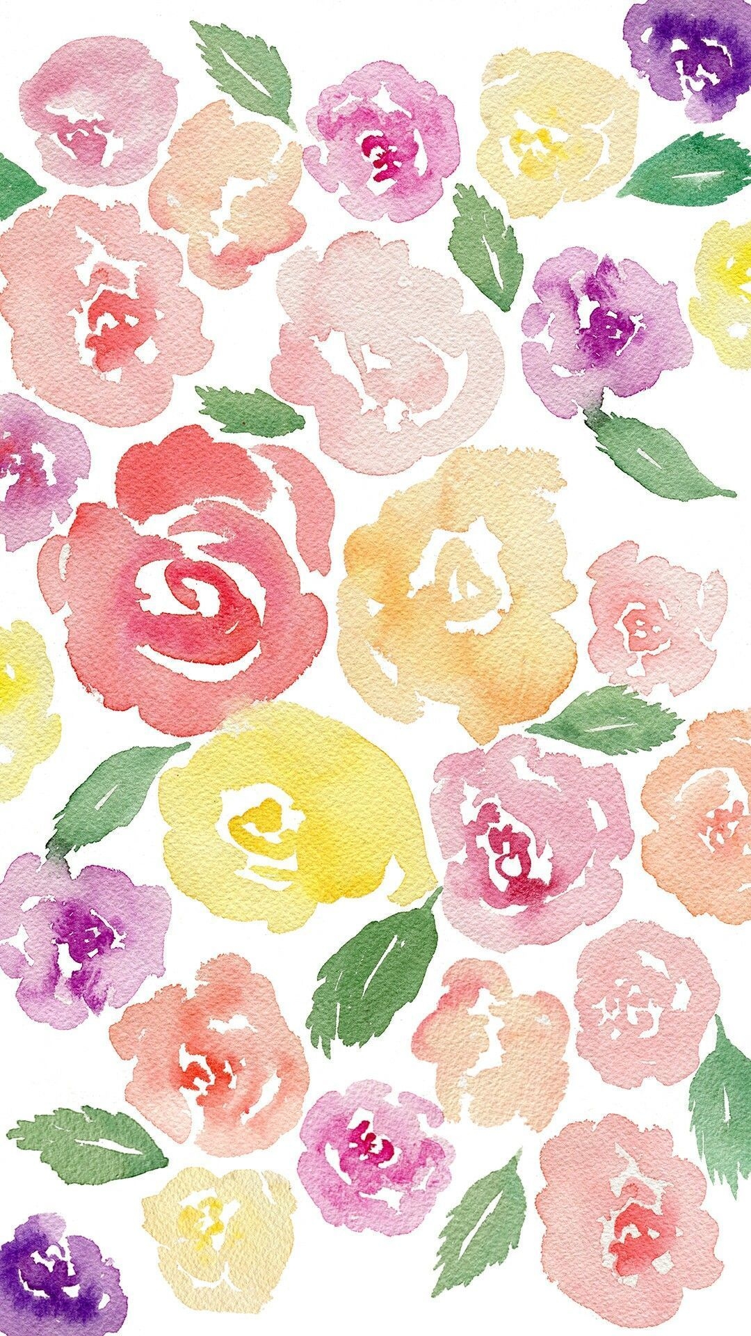 1080x1920 Watercolor Flower iPhone Wallpaper Free Watercolor Flower iPhone Background, Phone