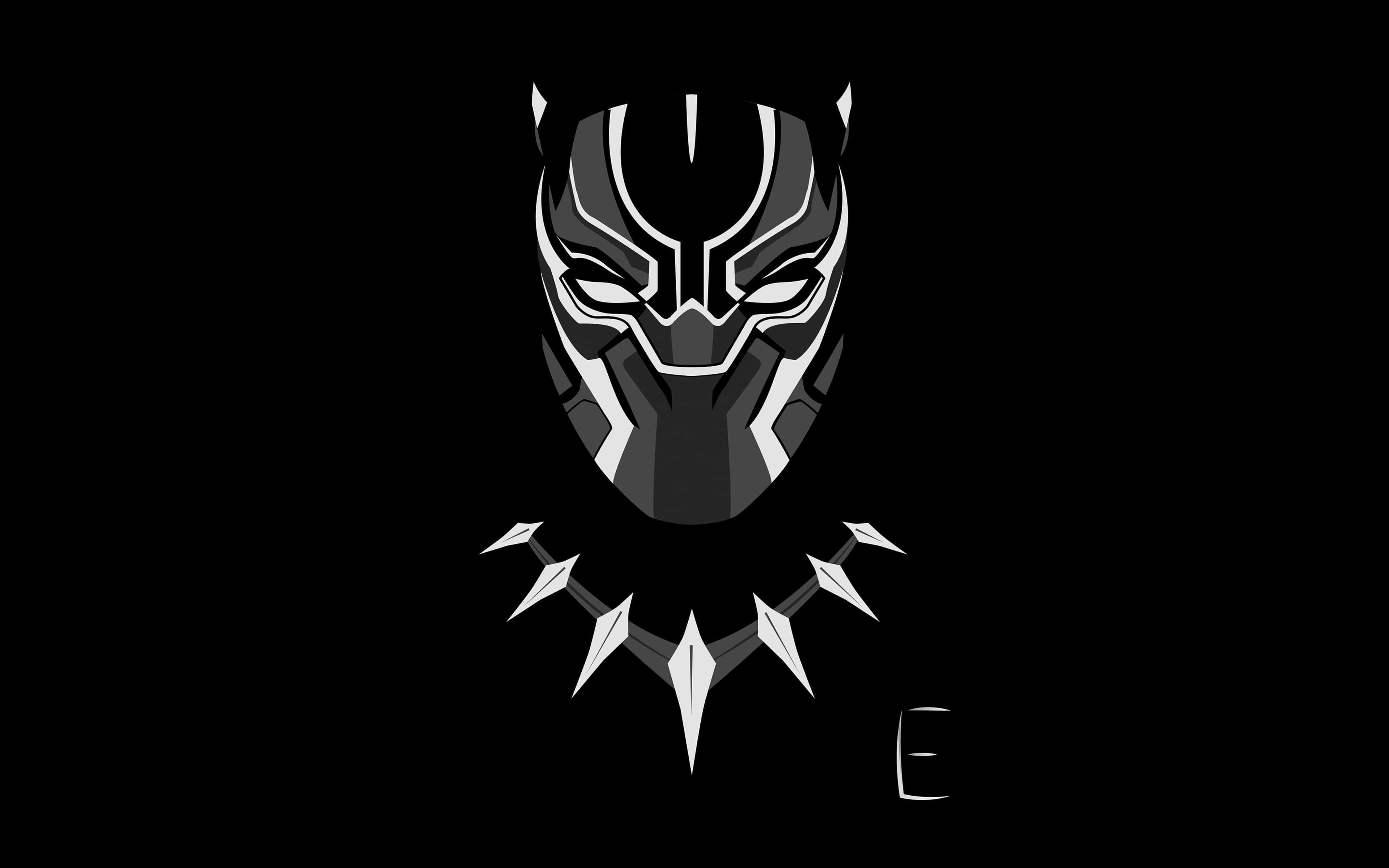 3840x2400 Minimalist Black Panther Wallpaper Free Minimalist Black Panther Background, Desktop