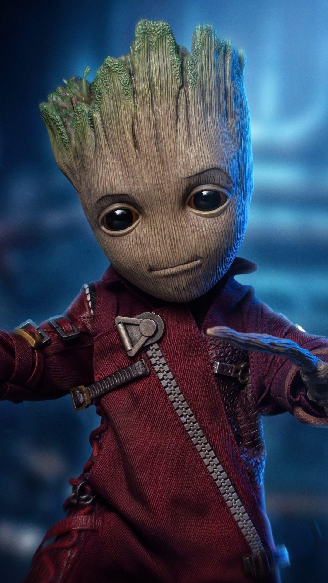 1080x1920 Baby Groot, Guardians of the Galaxy, cute, art,  wallpaper. Groot marvel, Baby groot, Superhero wallpaper, Phone