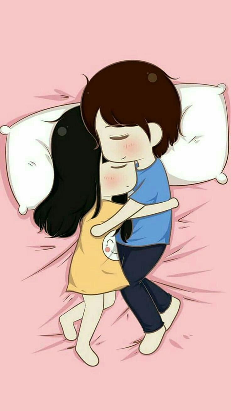 740x1310 Cute love cartoons by Dp on dp, Phone