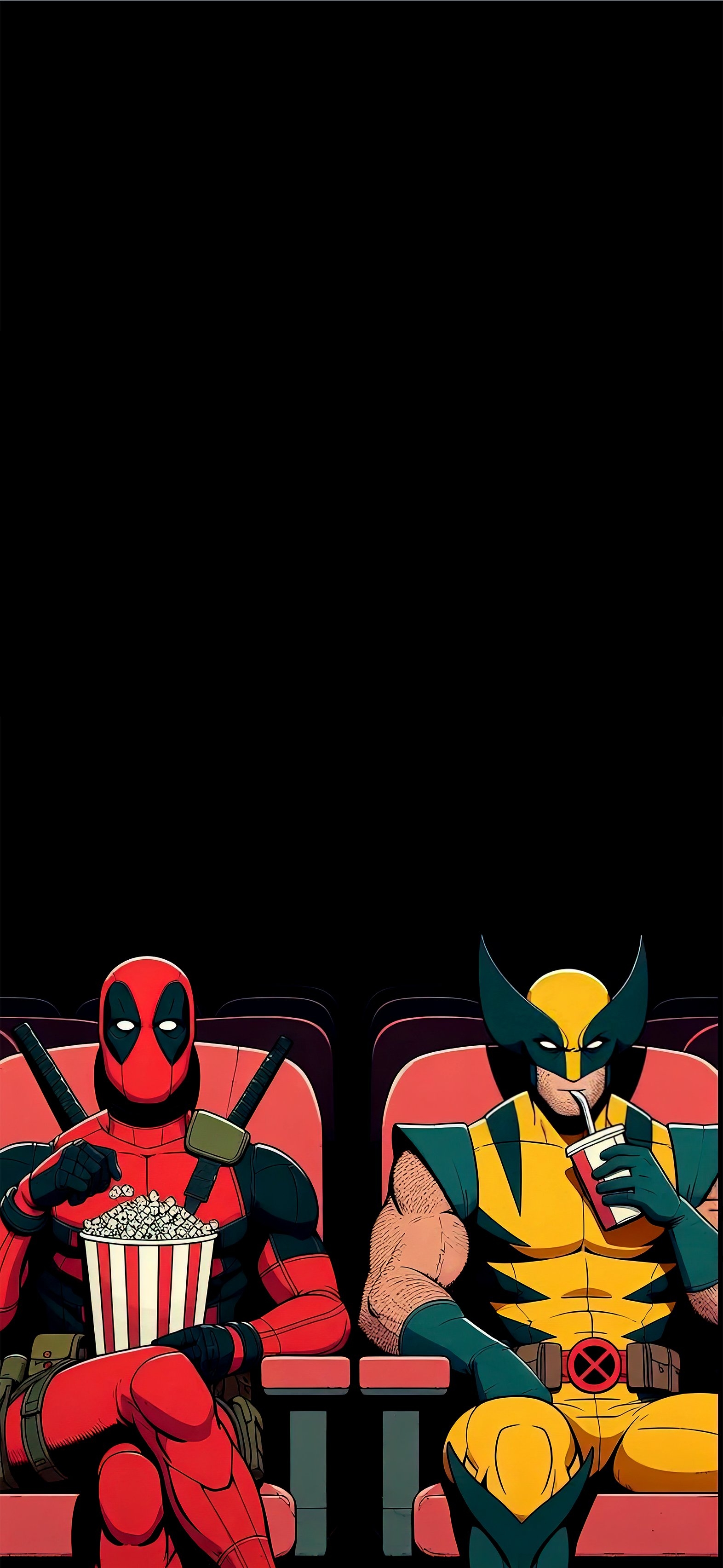 1580x3410 Deadpool x Wolverine ❤️ #wallpaper, Phone