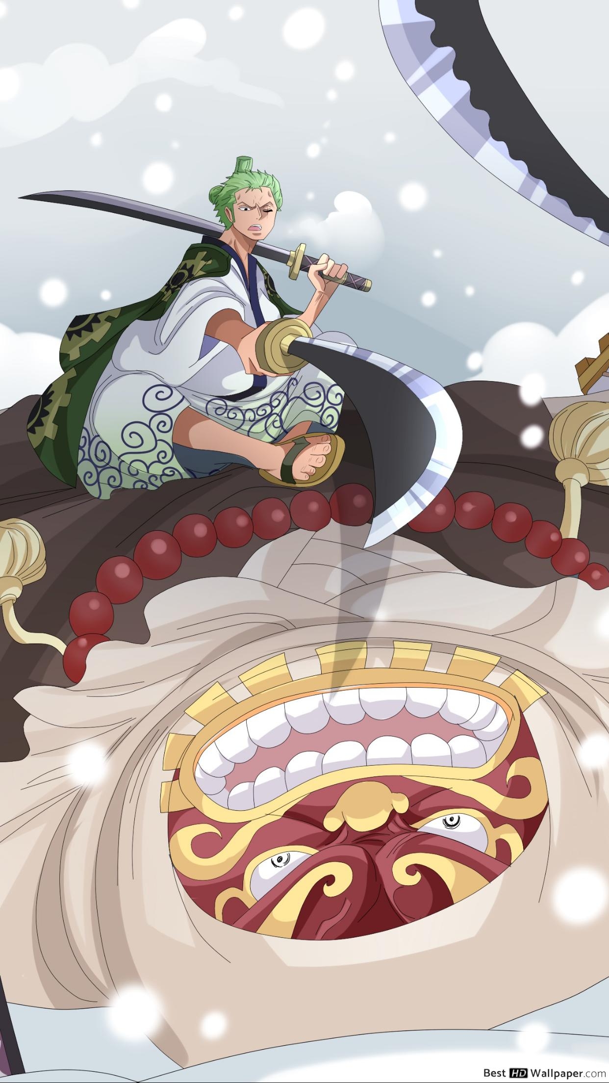 1250x2210 One Piece & Zoro HD wallpaper download, Phone