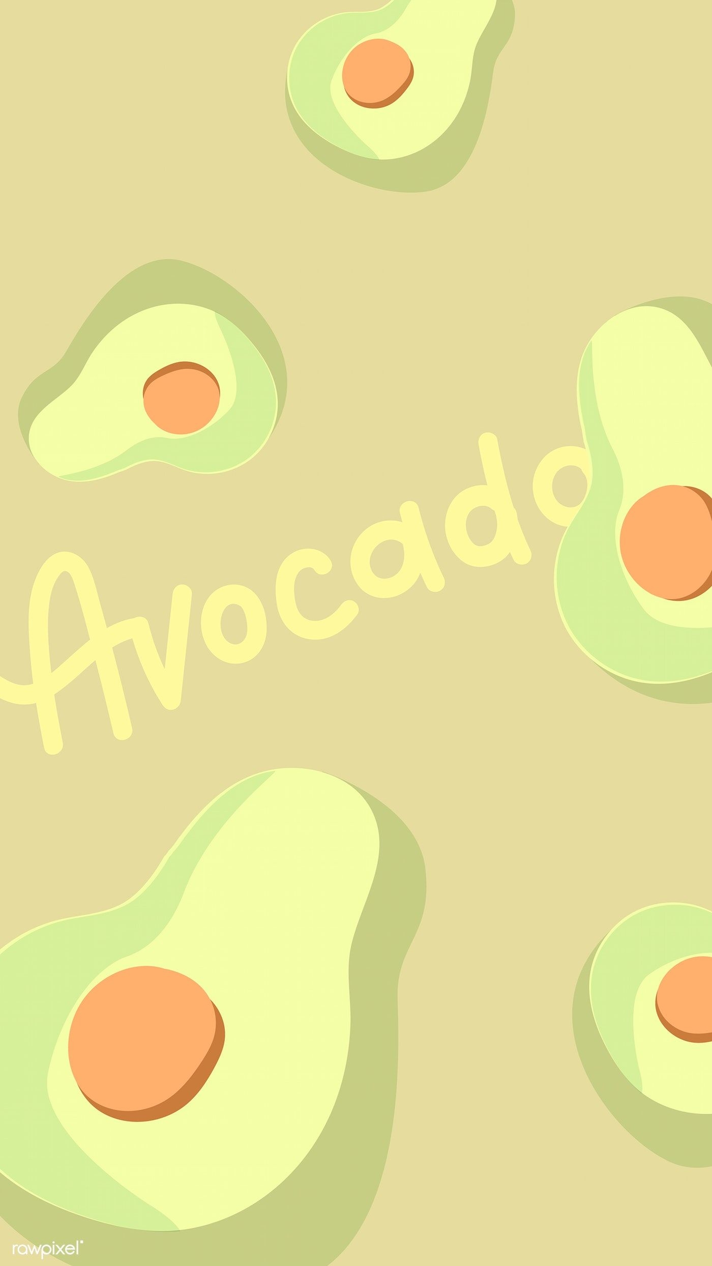 1400x2490 Half avocados background vector. free image / Techi. Wallpaper iphone cute, Kawaii wallpaper, Cute avocado, Phone