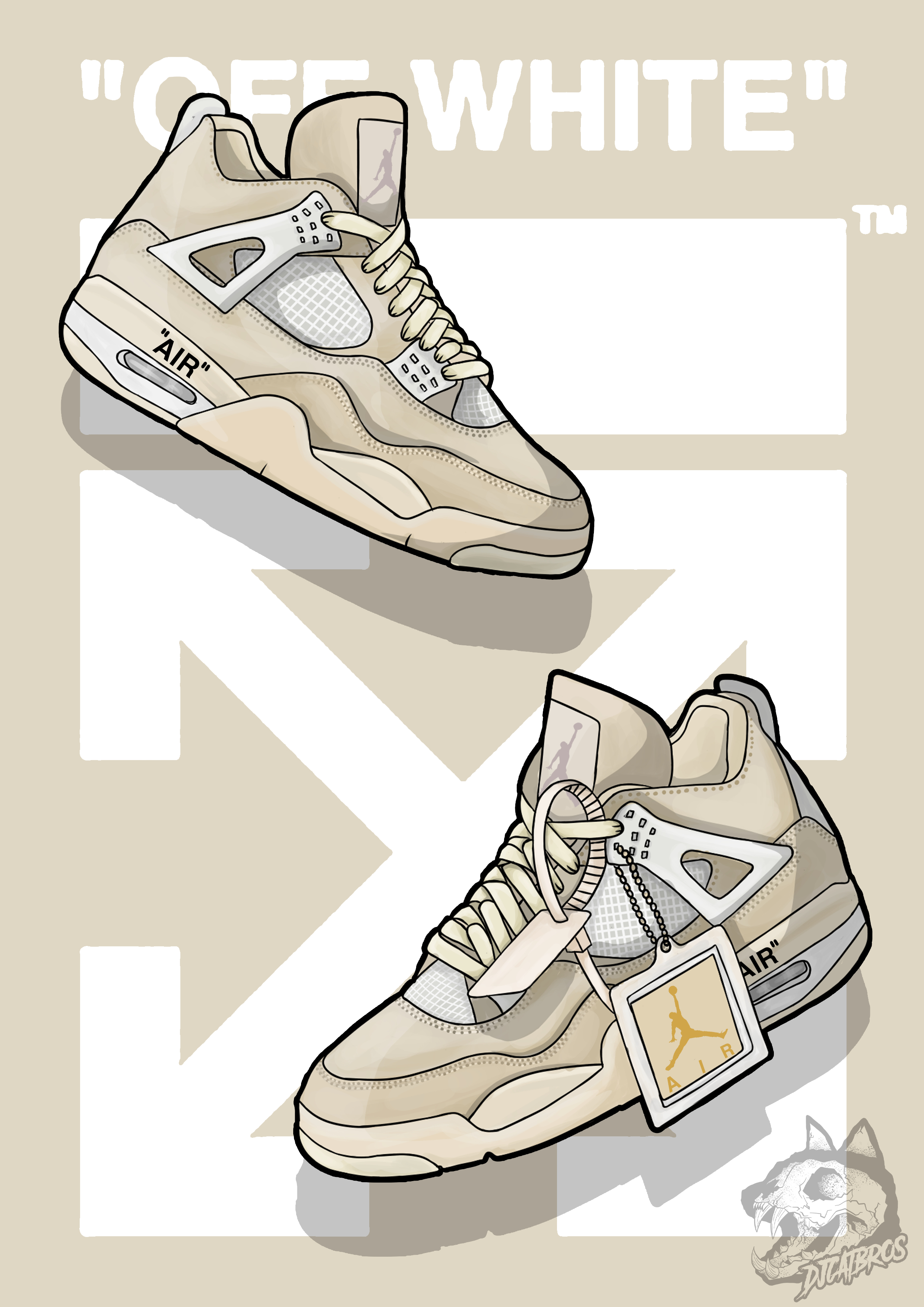 2480x3510 Jordan 4 x off white sail wallpaper. Zapatillas, Rapiditas, Phone