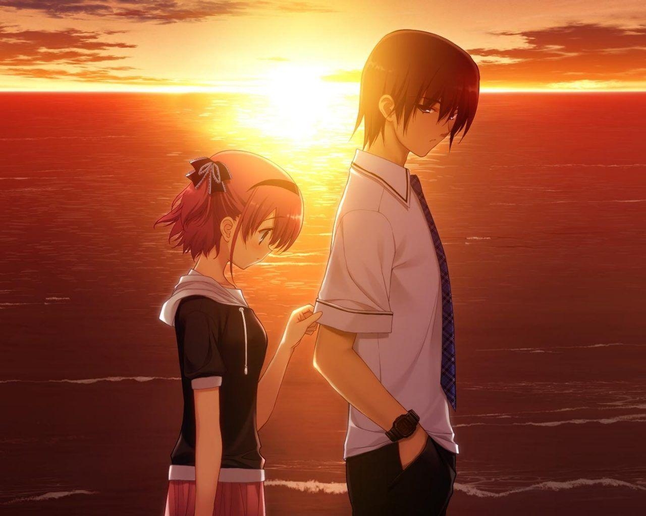 1280x1030 Sad Anime Couple HD Wallpaper, Desktop