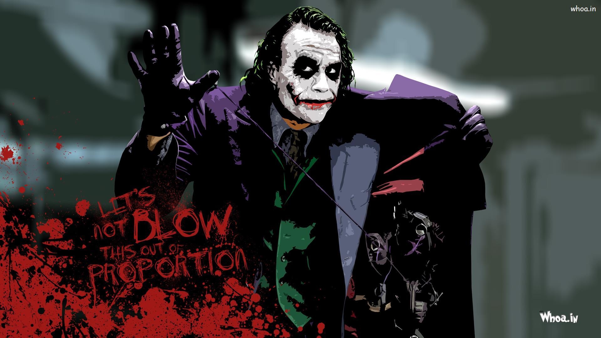 1920x1080 The Joker Heath Ledger With Quotes HD Wallpaper, Desktop