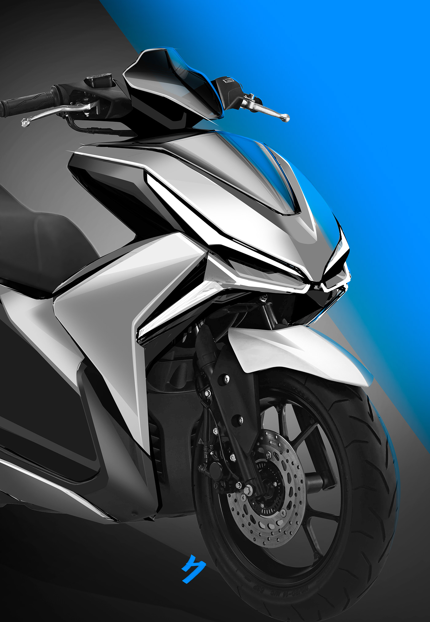 1400x2030 Yamaha Aerox headlights design, Phone