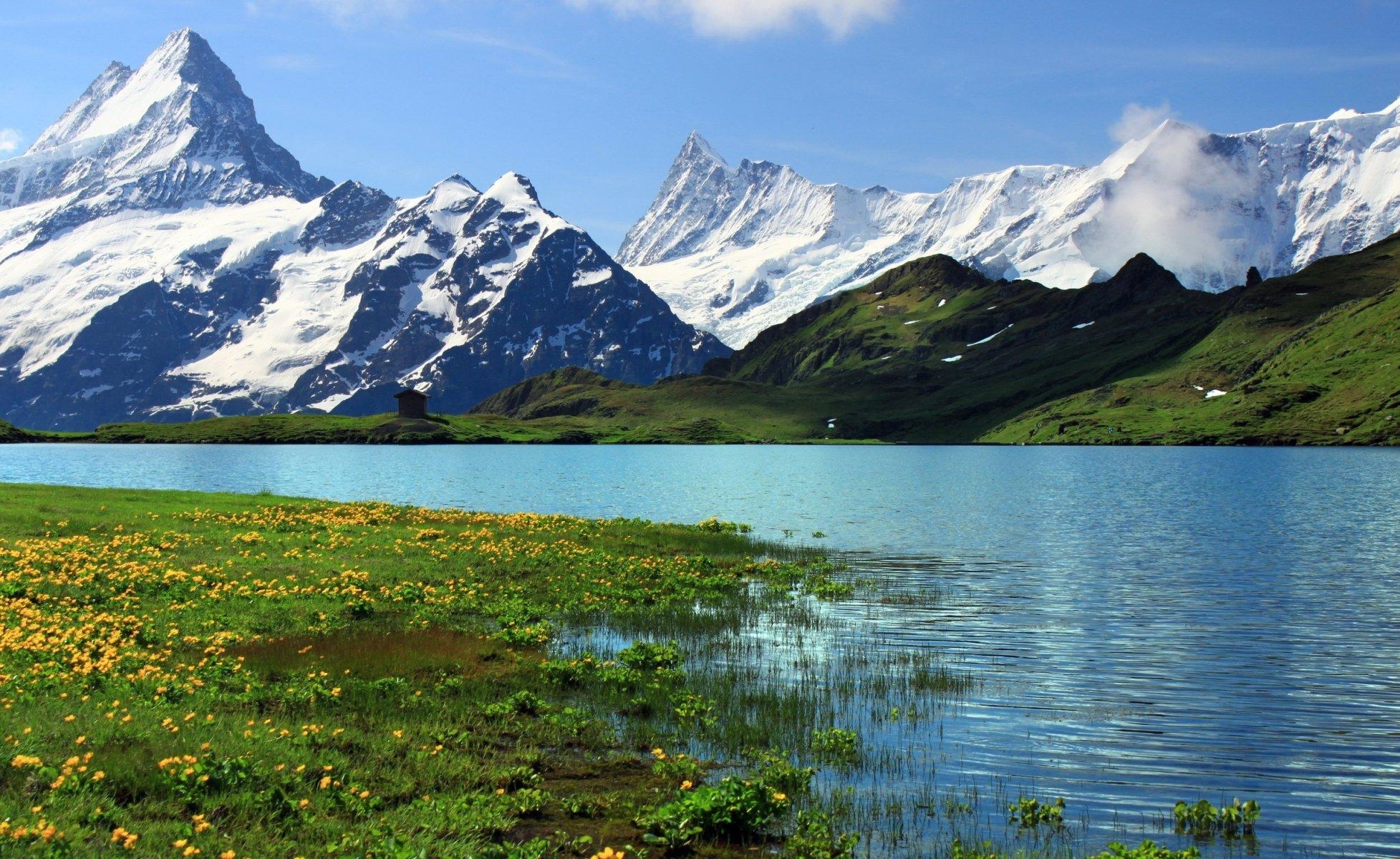 1960x1200 switzerland bern grindelwalt berne grindnlvald mountain rock snow, Desktop