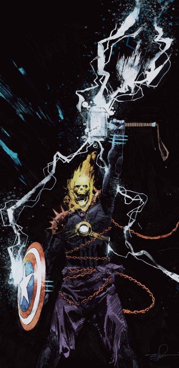 630x1280 Cosmic Ghost Rider Wallpaper, Phone