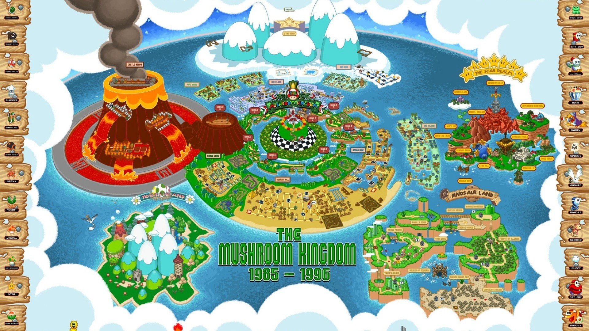 1920x1080 The Mushroom Kingdom, Desktop