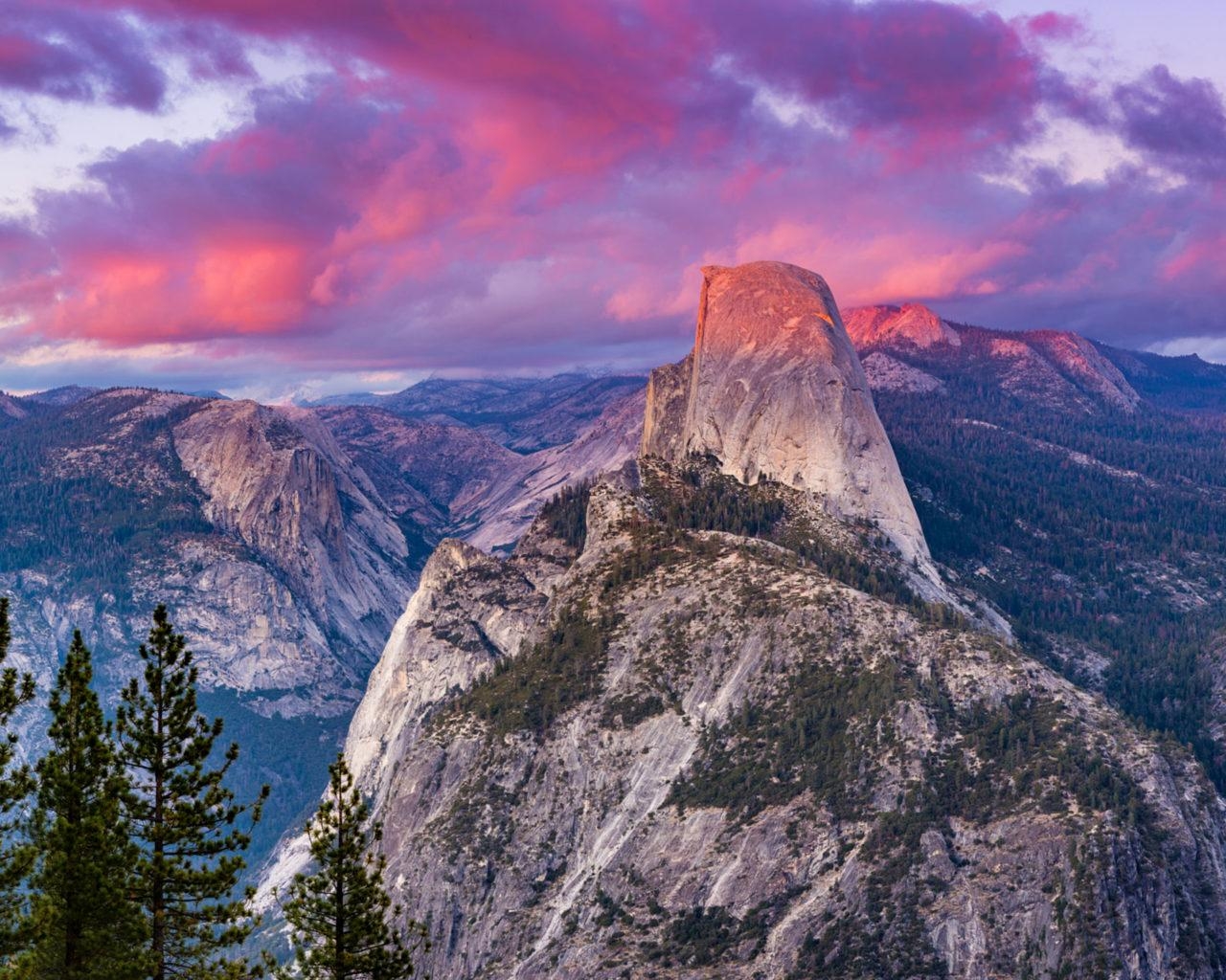 1280x1030 Half Dome Granite Dome In California Yosemite National Park Usa Best, Desktop