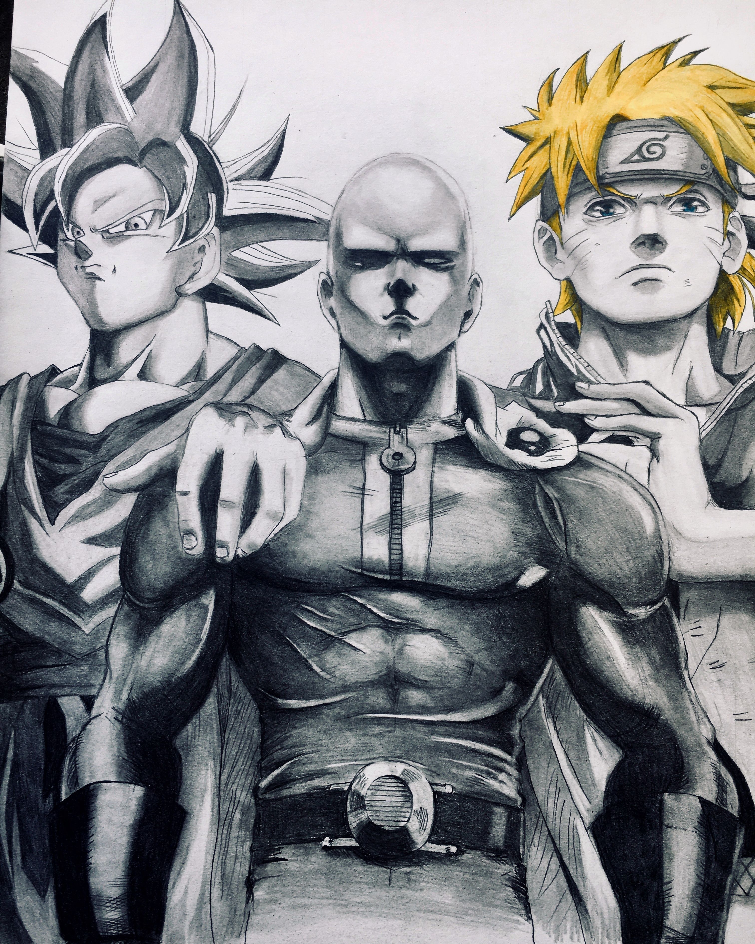 3030x3780 Goku SAITAMA and Naruto. One punch man anime, One punch man, Saitama one punch man, Phone