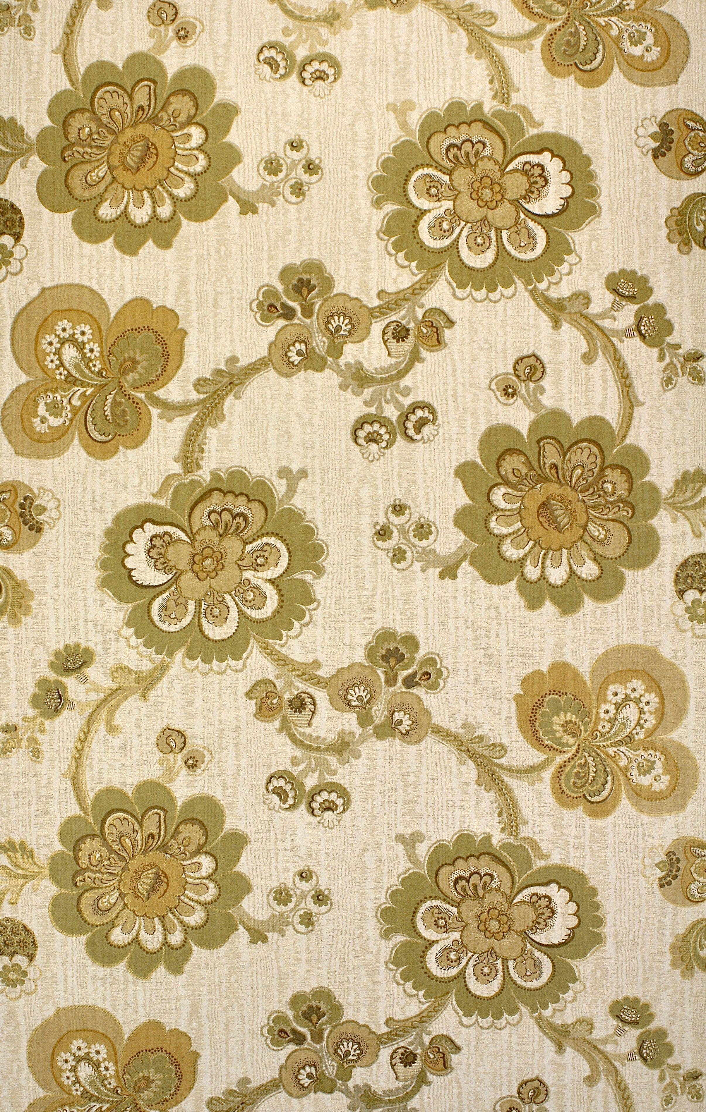 2420x3810 Vintage Green Paisley Wallpaper, Phone