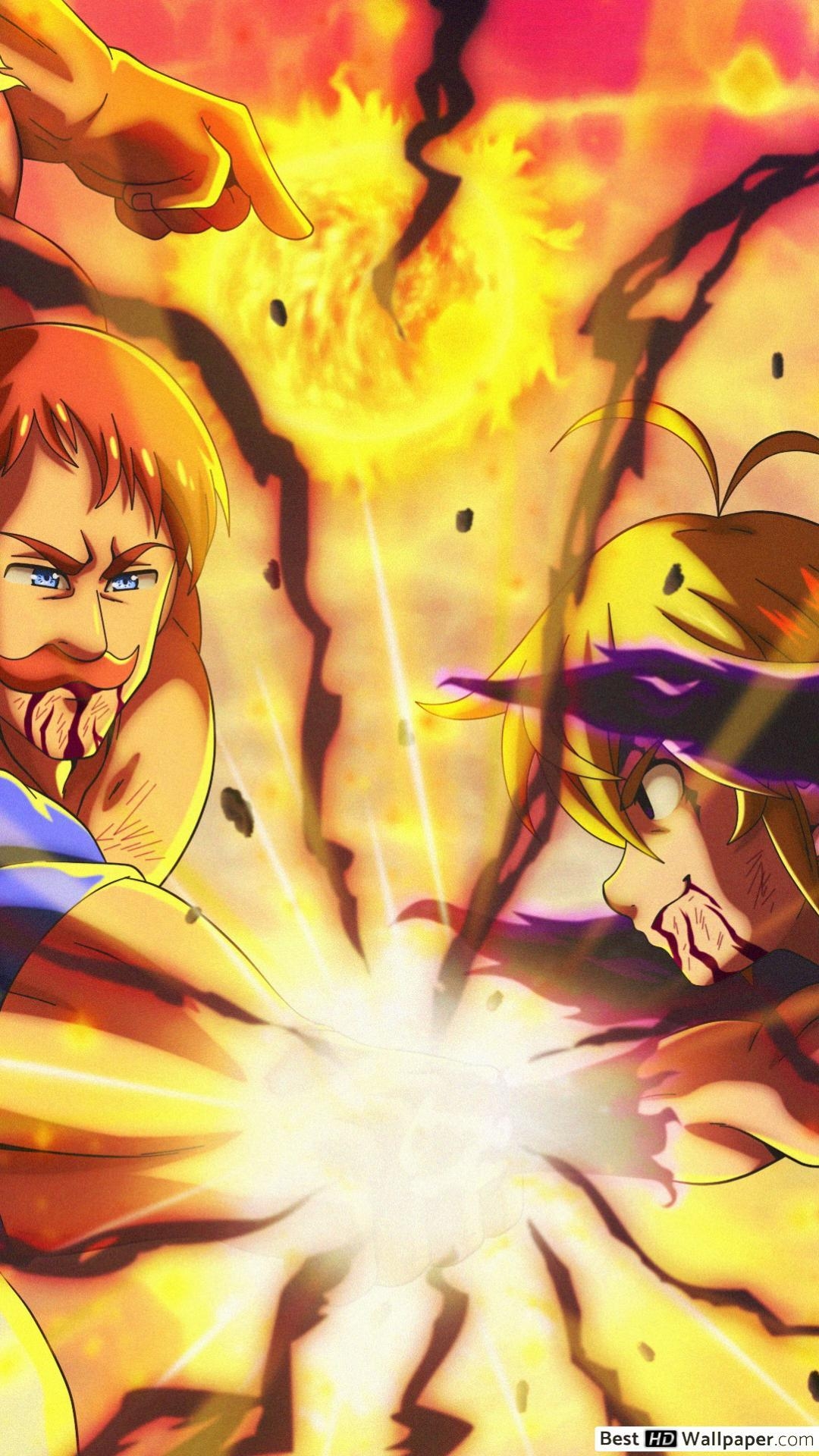 1080x1920 Escanor Vs Meliodas FanArt HD wallpaper download, Phone