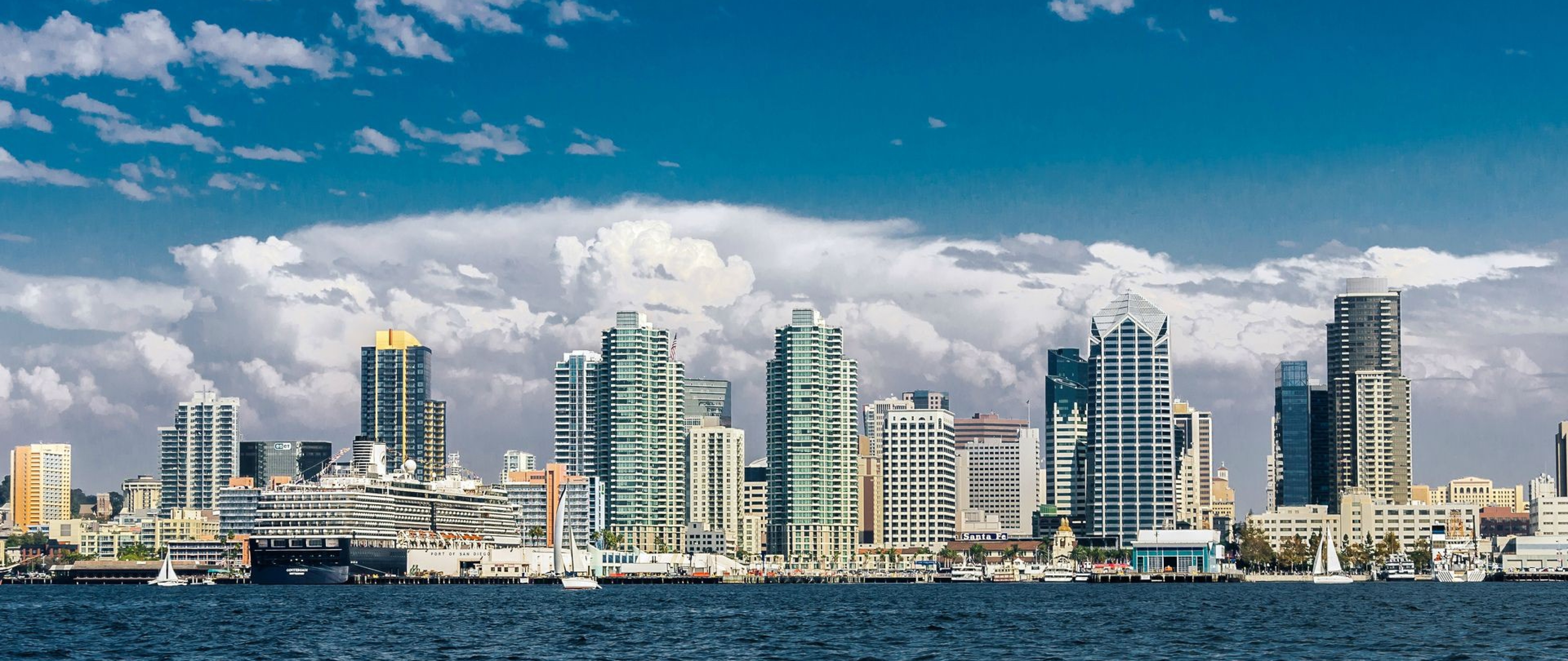 5120x2160 San Diego skyline HD Wallpaper 4K Ultra HD Wide TV, Dual Screen