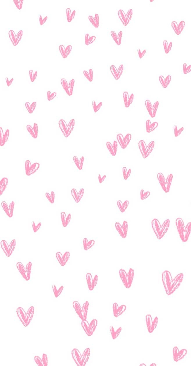 660x1260 Pink heart watercolor Wallpaper, iPhone Wallpaper, Color, Phone