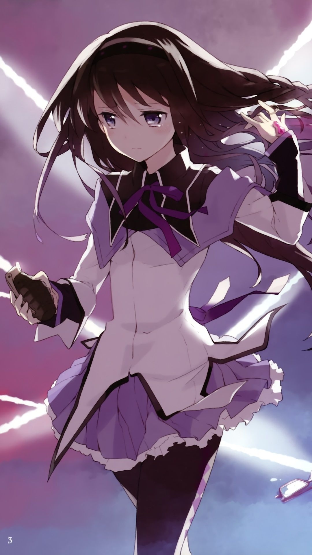 1080x1920 Shoujo Madoka Magica Homura Akemi.Magic THL W8 wallpaper. Madoka magica, Mahō shōjo madoka magica, Manga cosplay, Phone