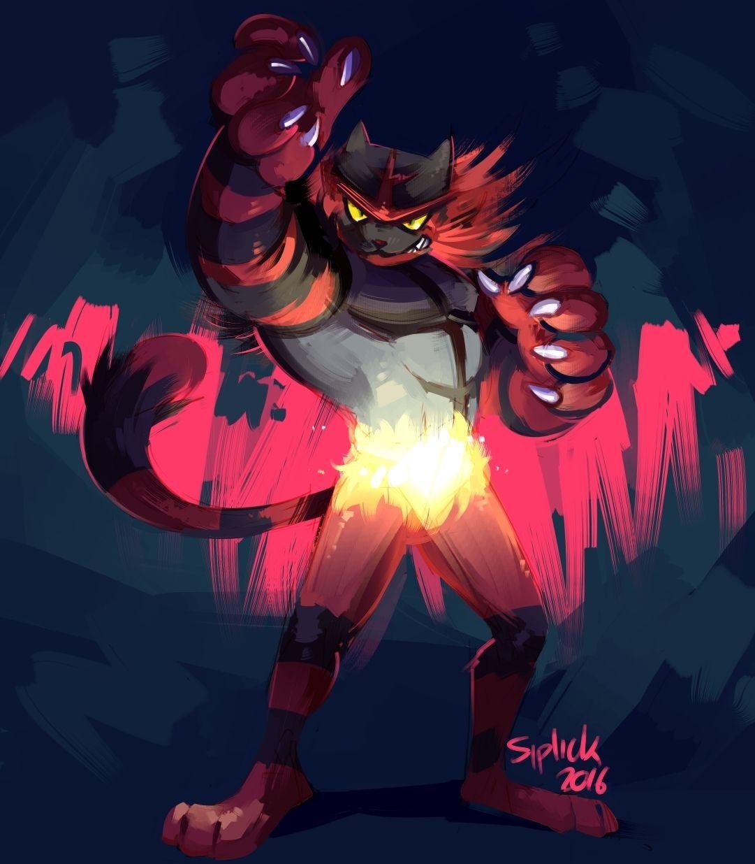 1090x1240 Incineroar by siplick. Pokémon Sun and Moon, Phone