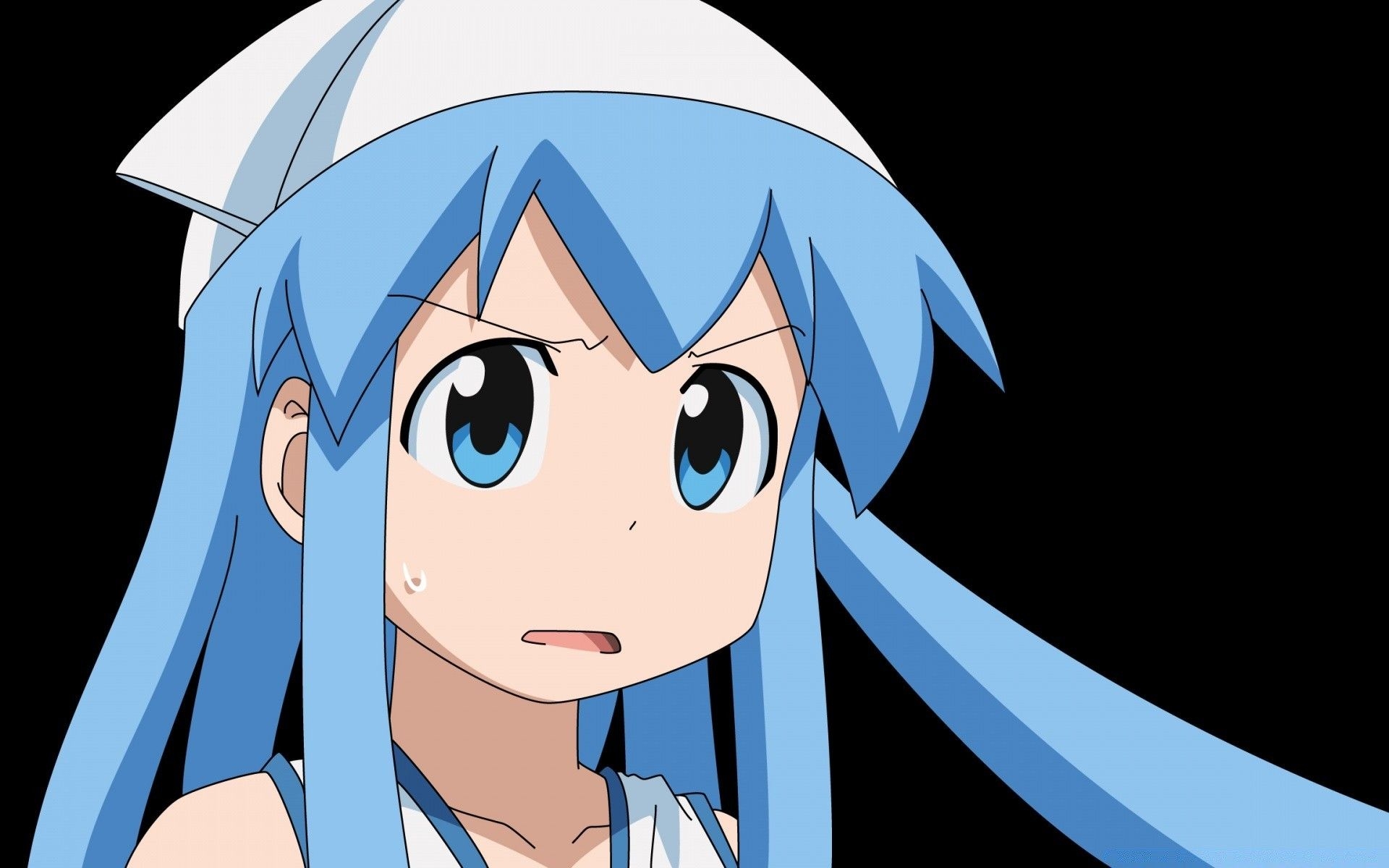 1920x1200 Anime Angry Girl With Blue Hair, Desktop