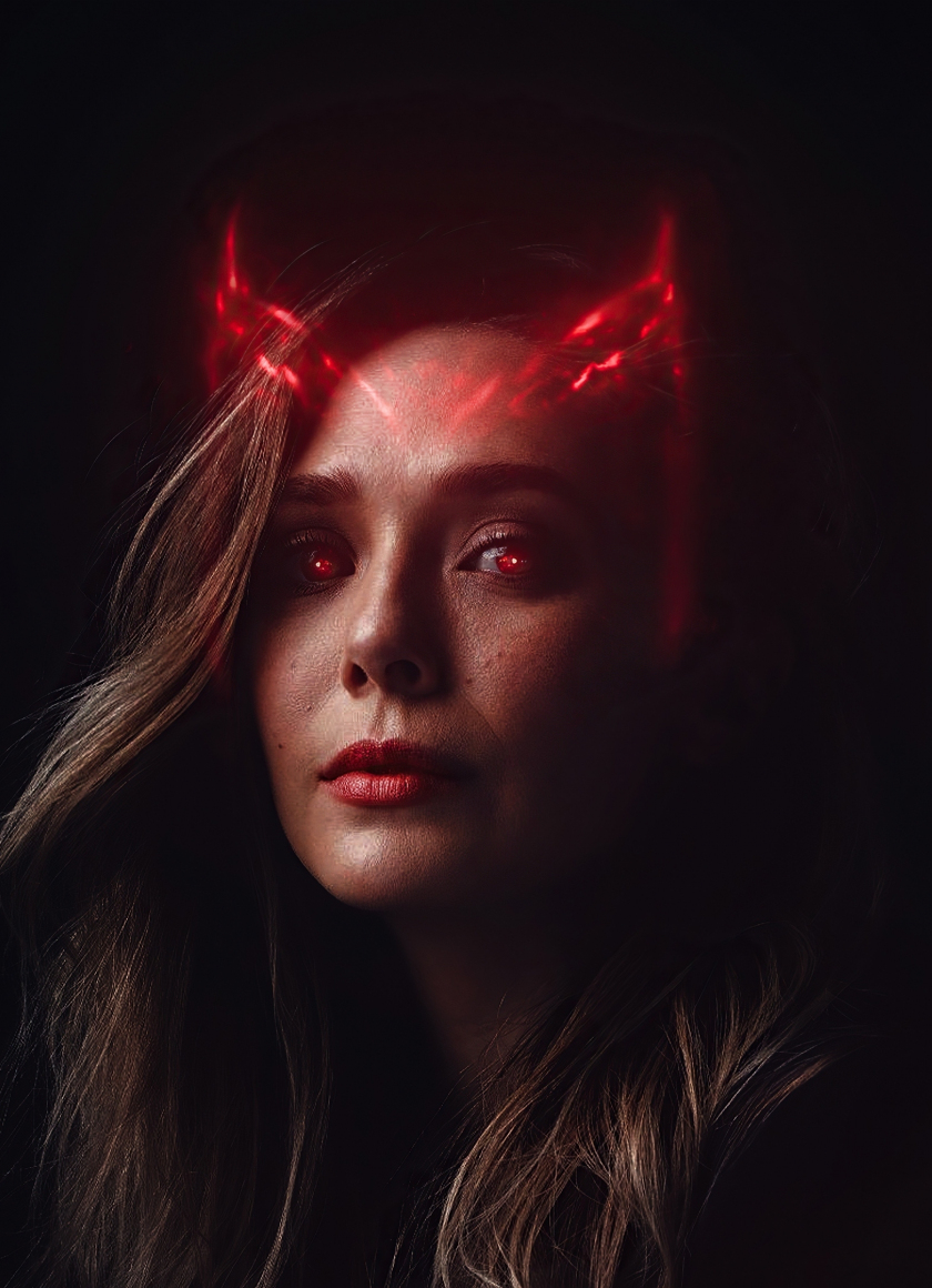 840x1160 Download wallpaper  scarlet witch, red glowing eyes, art, iphone iphone 4s, ipod touch,  HD background, 27980, Phone