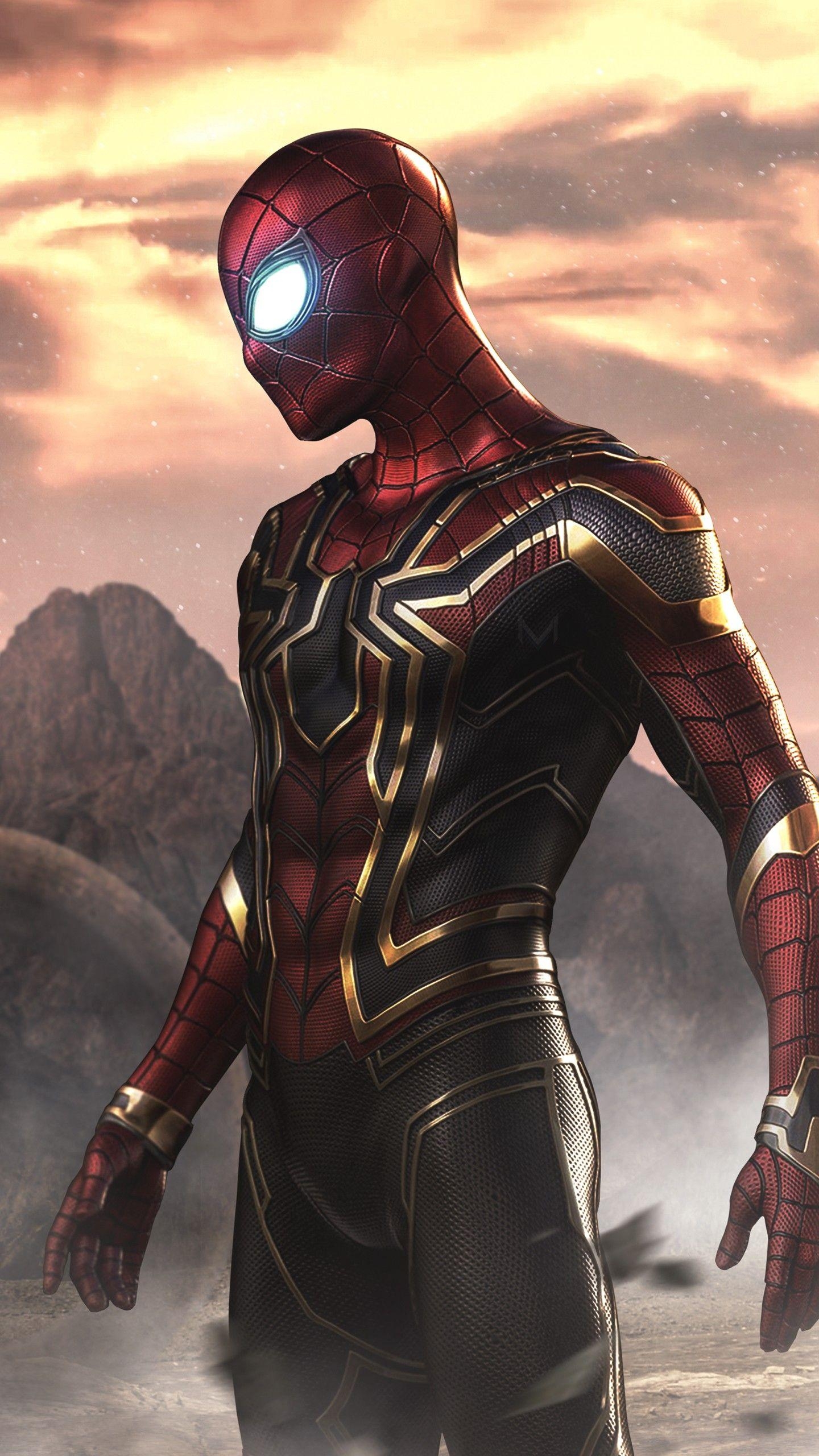 1440x2560 Spider Man As Iron Spider 4K Wallpaper, Phone