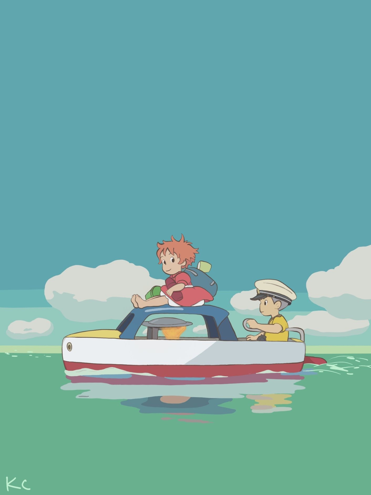 1420x1890 Ponyo iPad Wallpaper, Phone