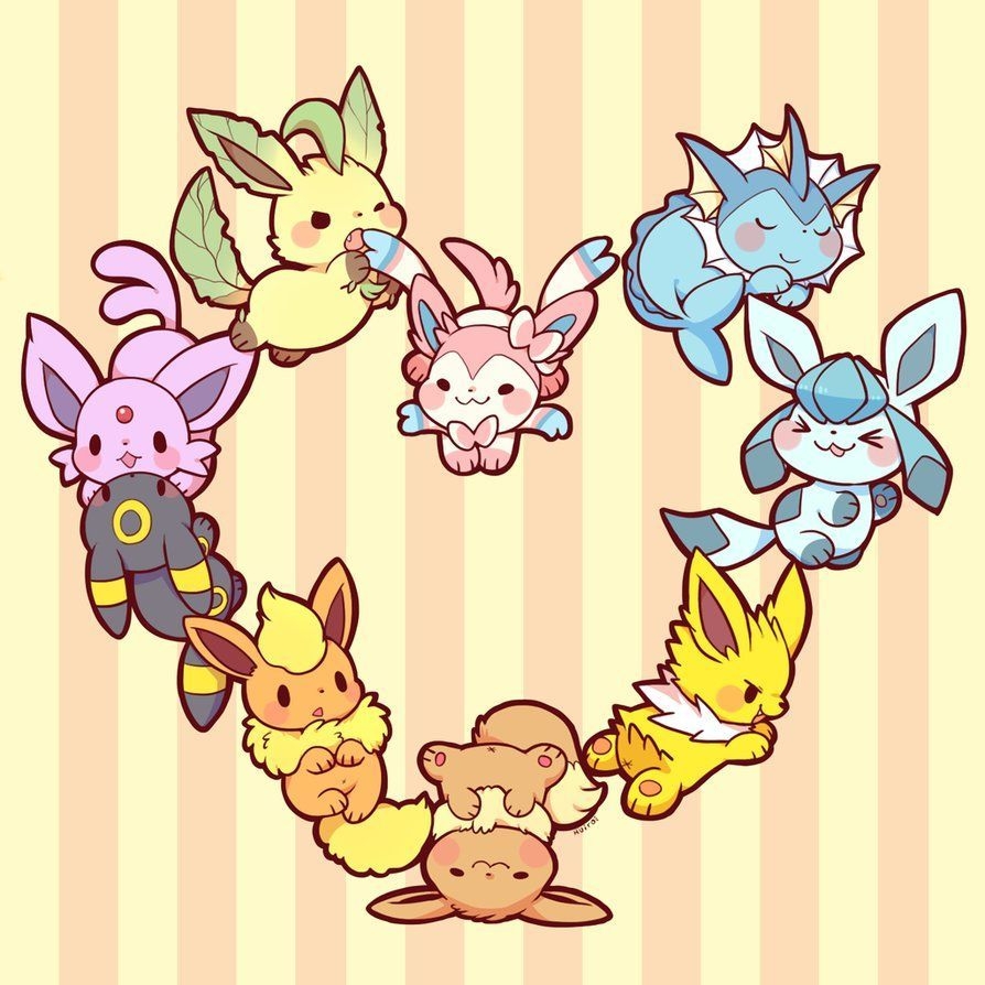 900x900 Cute Eeveelutions Wallpaper Free Cute Eeveelutions Background, Phone