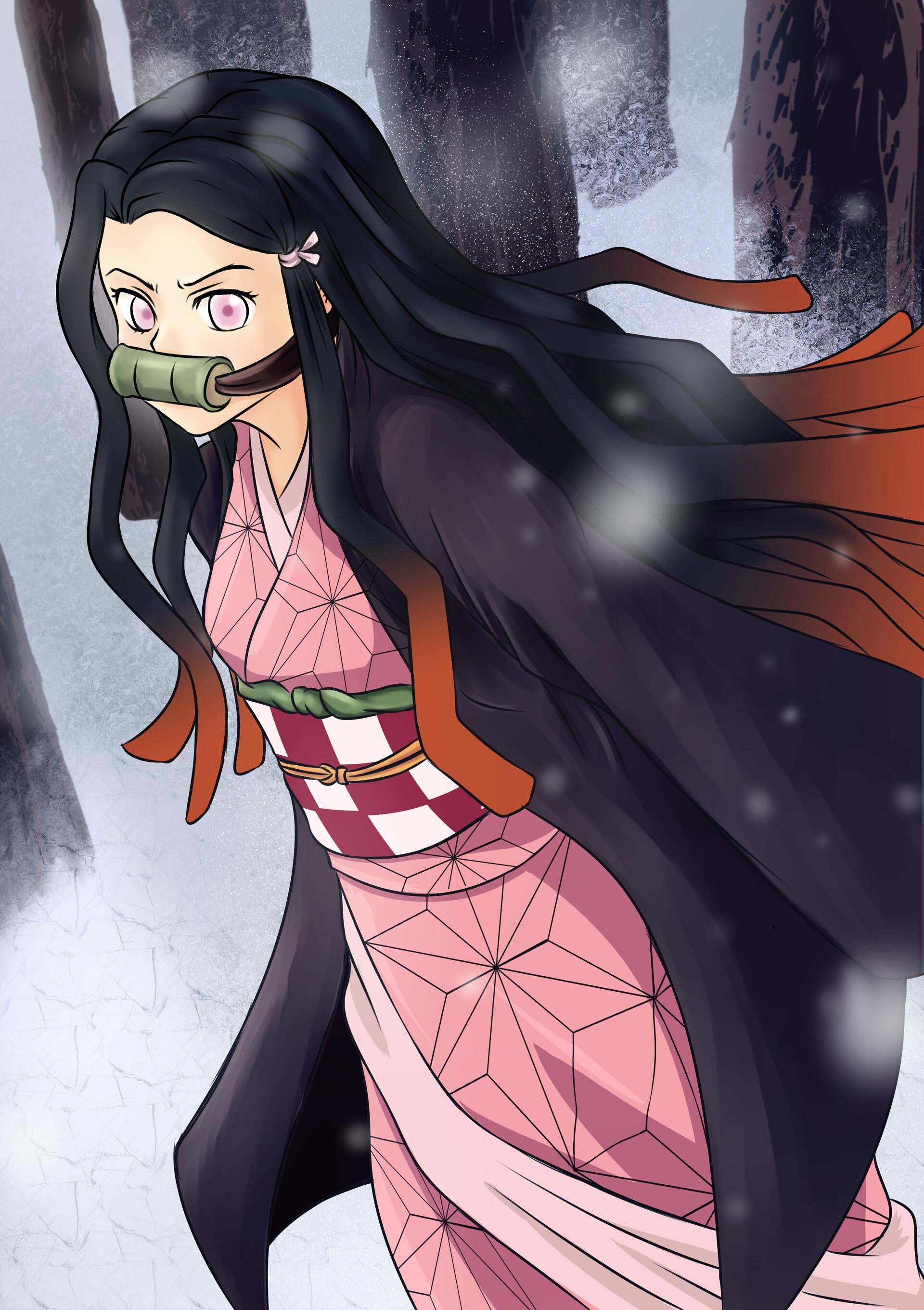 1920x2720 nezuko kimetsu no yaiba, Akamaruh XVIII, Phone