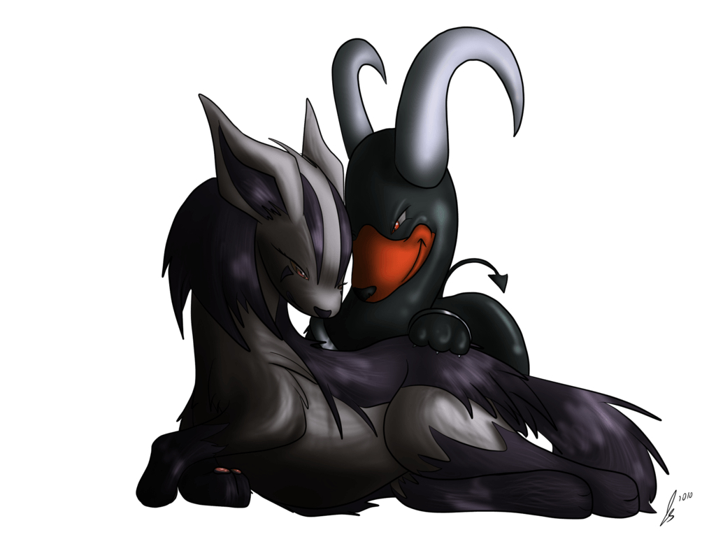 1030x770 Mightyena and Houndoom, Desktop