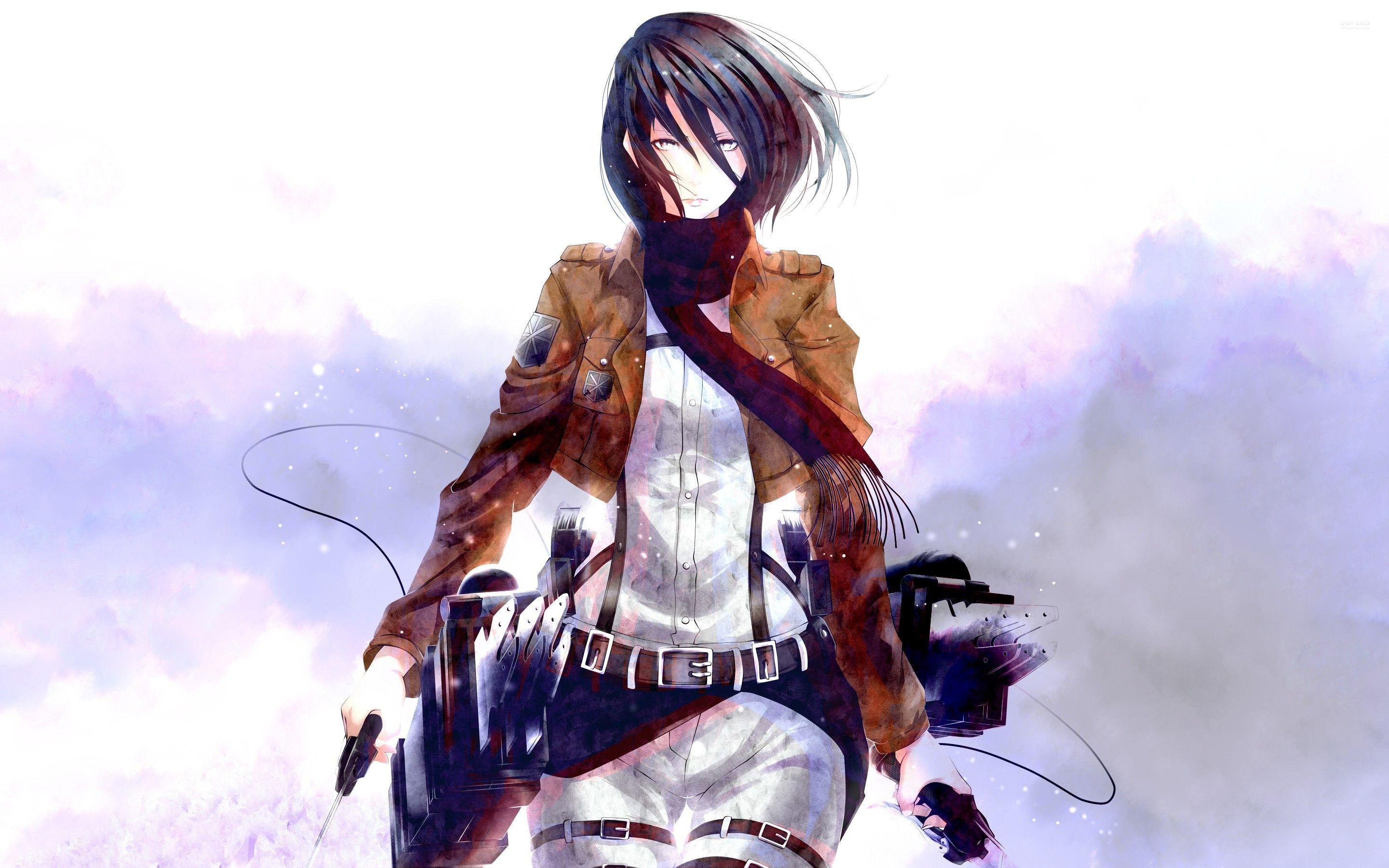 2880x1800 Wallpaper, illustration, anime girls, Shingeki no Kyojin, Mikasa Ackerman, mythology, costume, screenshot, computer wallpaper, Desktop