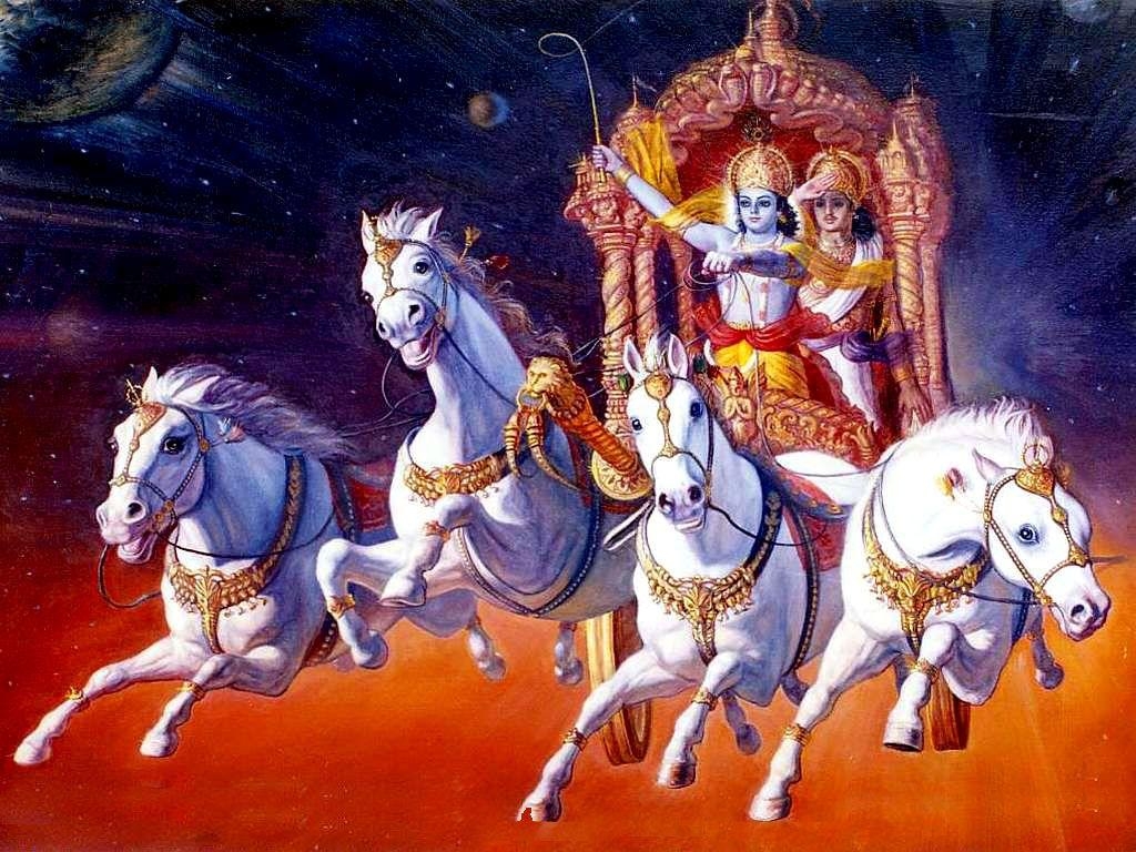 1030x770 Hd Wallpaper Of Krishna And Arjun, Desktop