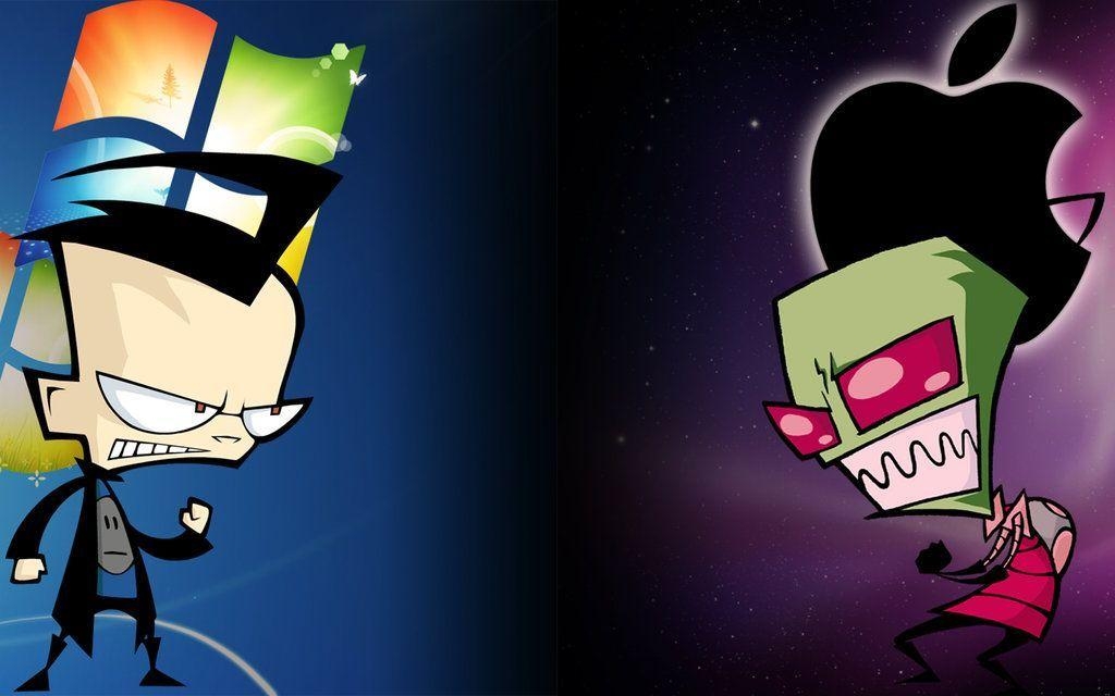 1030x640 Invader Zim Windows Vs Mac OS Wallpaper, Desktop