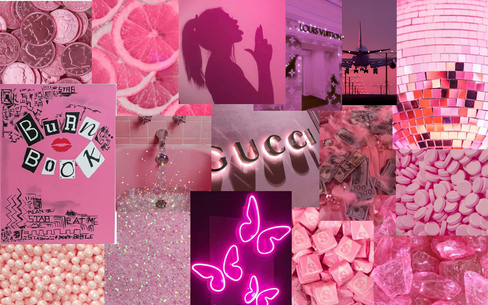 1920x1200 Download Make Statement with a Pink Collage Desktop Wallpaper, Desktop